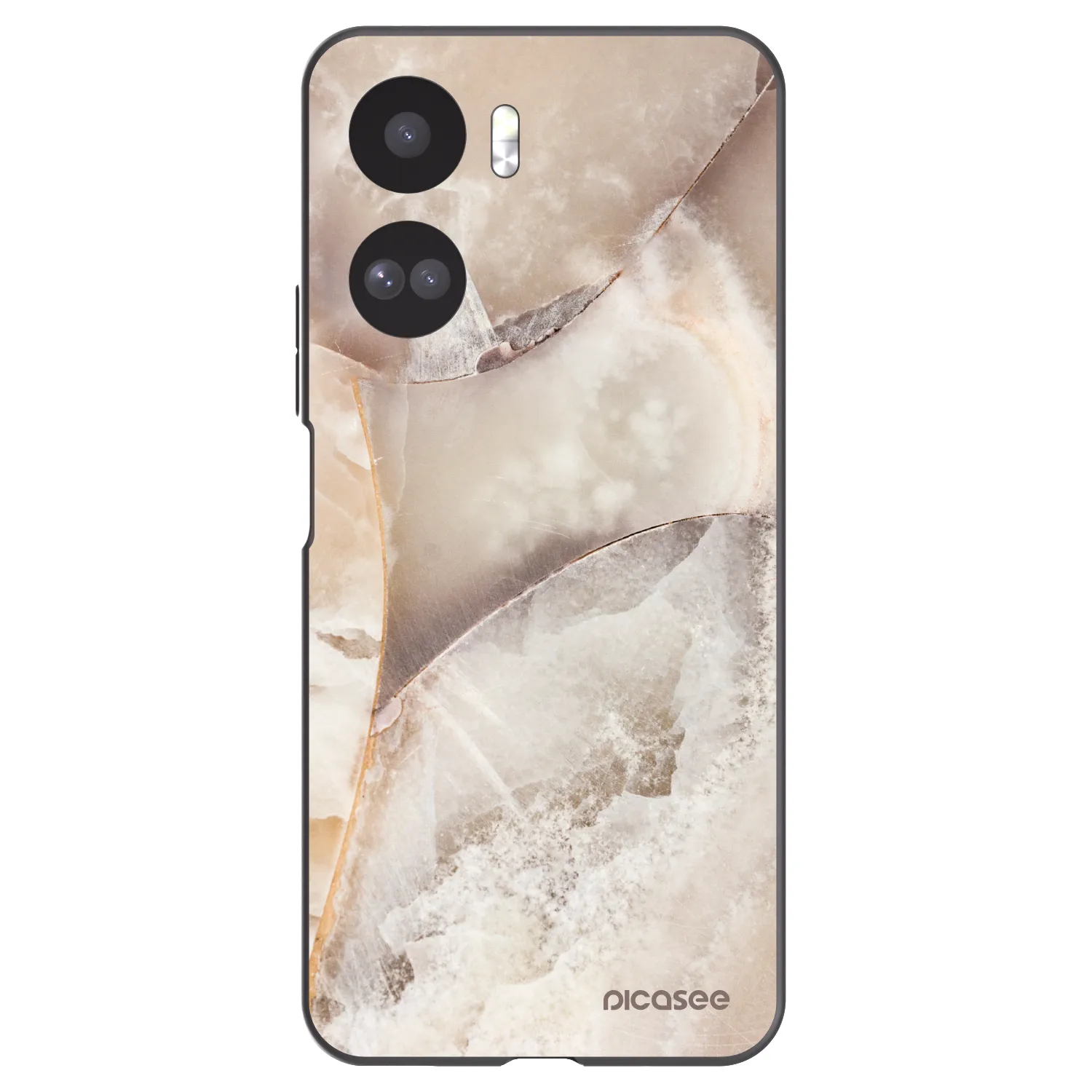 Picasee husă neagră din silicon pentru Honor 90 Lite 5G - Cream marble