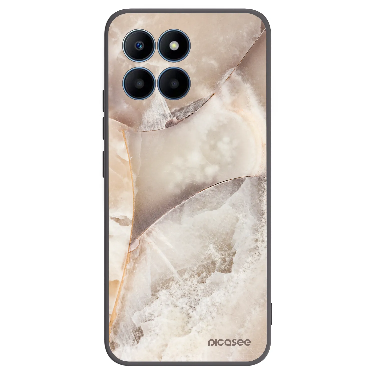 Picasee husă neagră din silicon pentru Honor 70 Lite - Cream marble