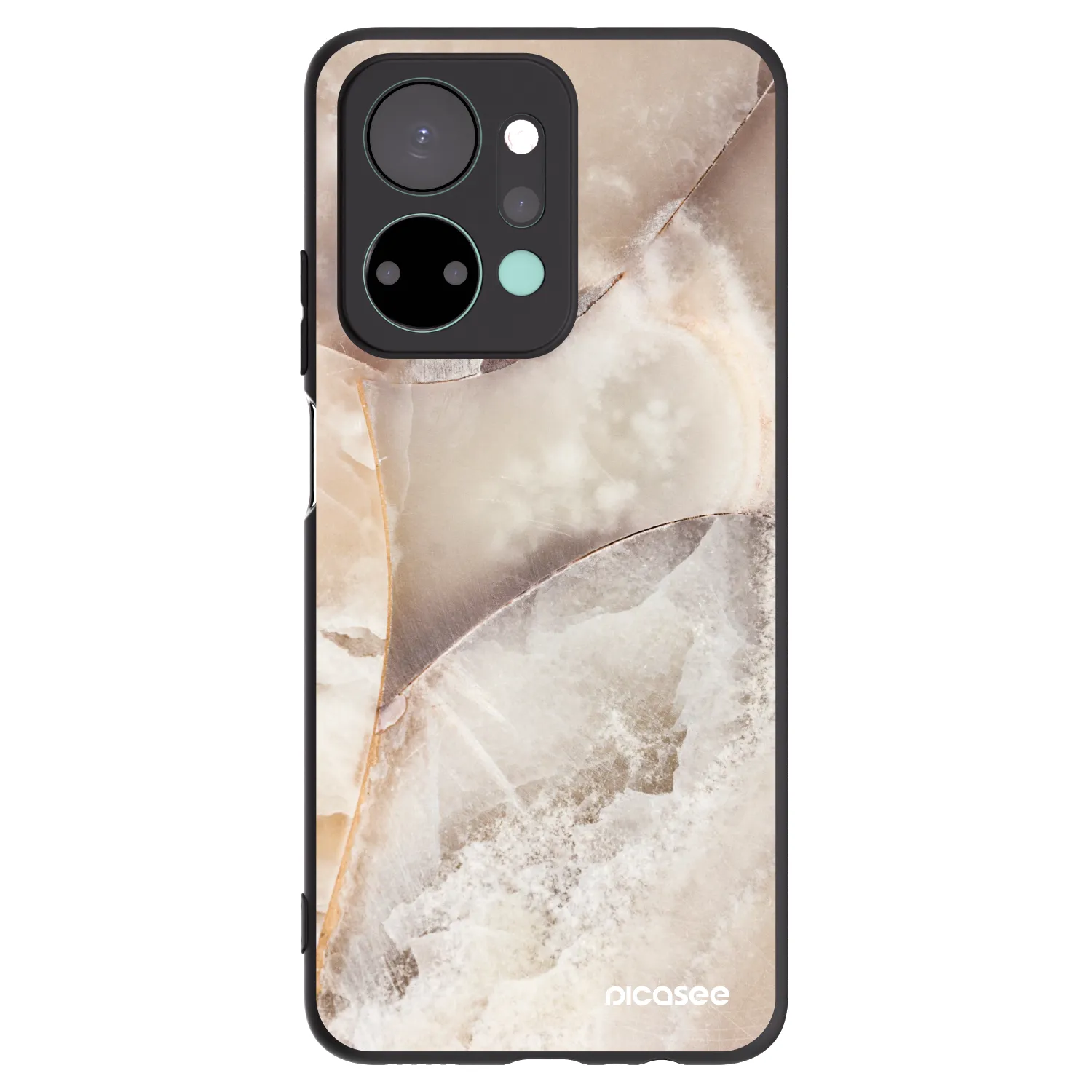 Picasee husă neagră din silicon pentru Honor X7a - Cream marble