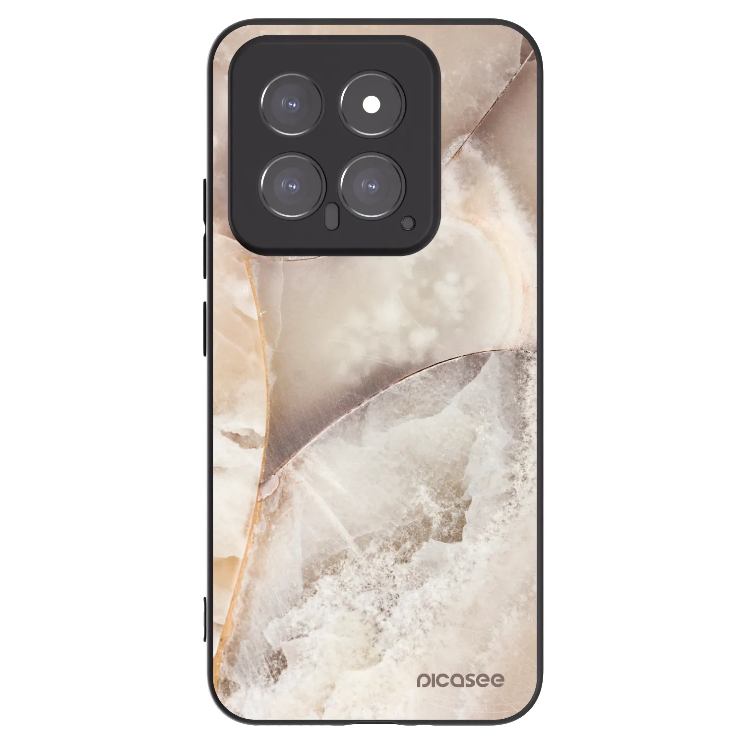 Picasee husă neagră din silicon pentru Xiaomi 14 - Cream marble