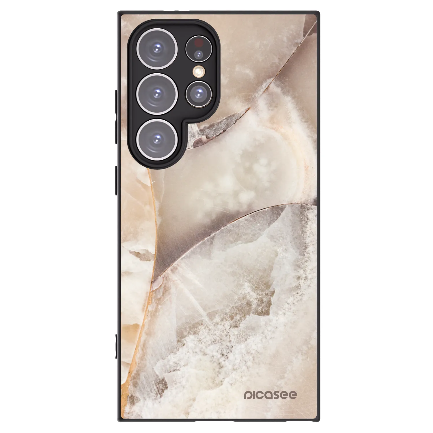 Picasee husă neagră din silicon pentru Samsung Galaxy S24 Ultra S928B 5G - Cream marble
