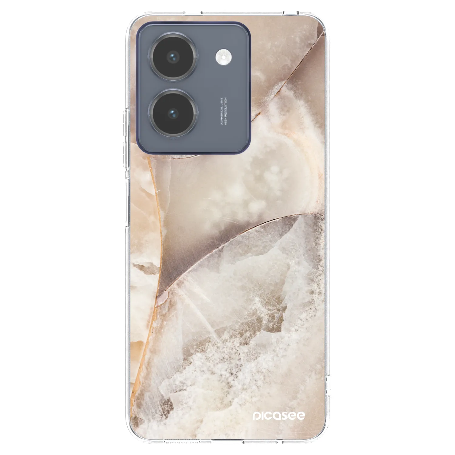 Picasee husă transparentă din silicon pentru Vivo Y36 4G - Cream marble