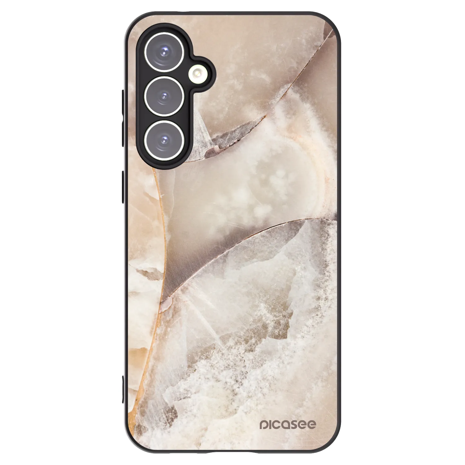 Picasee husă neagră din silicon pentru Samsung Galaxy S23 FE S711B - Cream marble