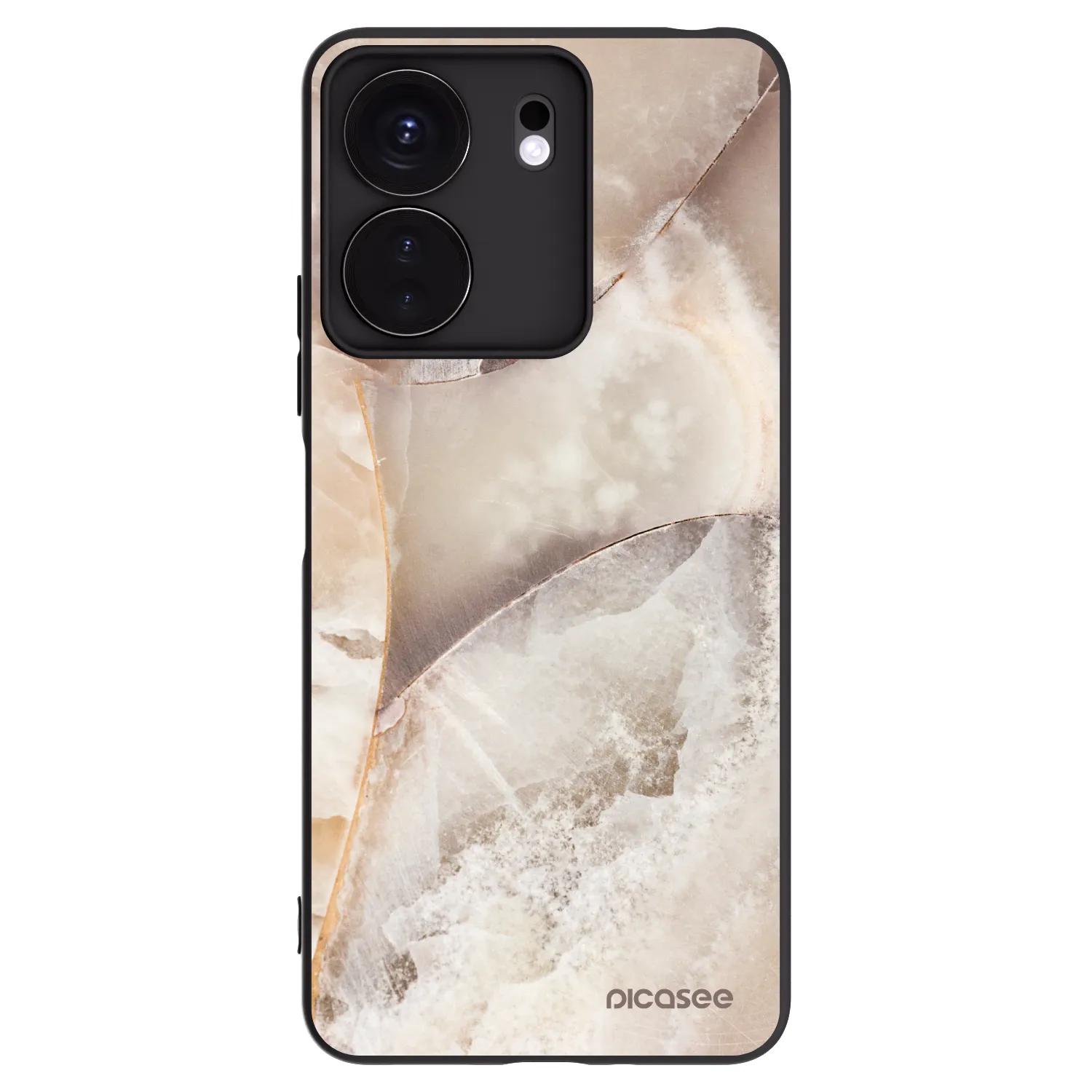 Picasee husă neagră din silicon pentru Xiaomi Redmi 13C 4G - Cream marble