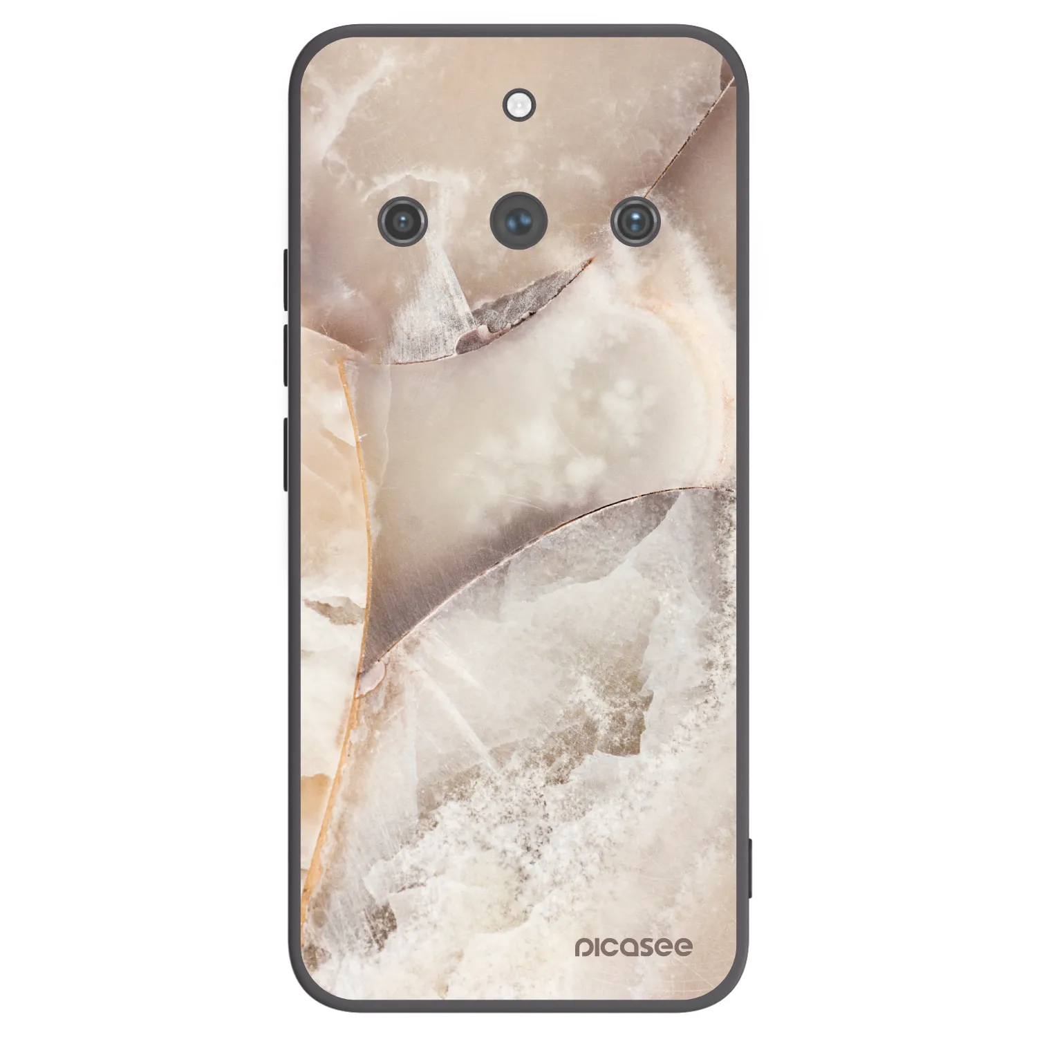 Picasee husă neagră din silicon pentru Realme 11 Pro+ - Cream marble