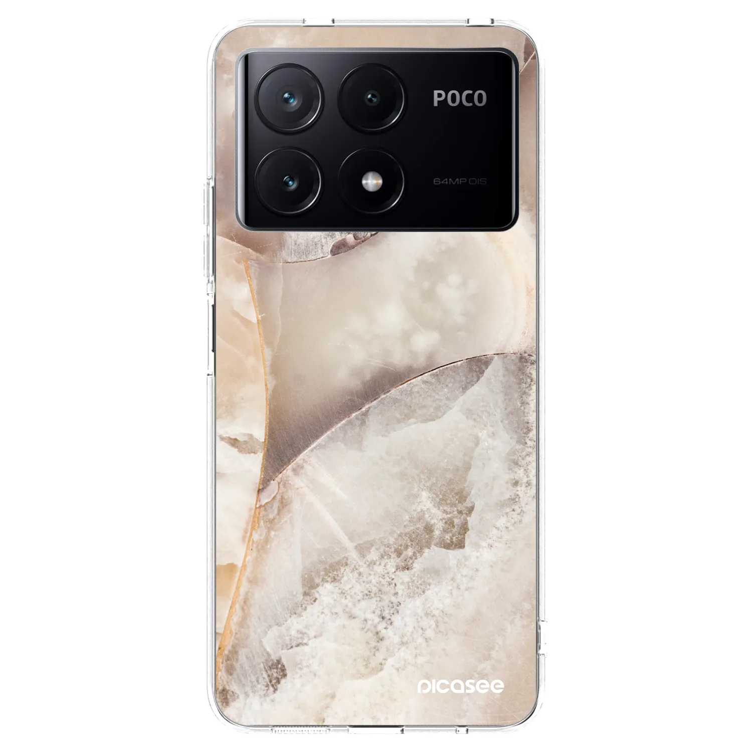 Picasee husă transparentă din silicon pentru Xiaomi Poco X6 Pro - Cream marble