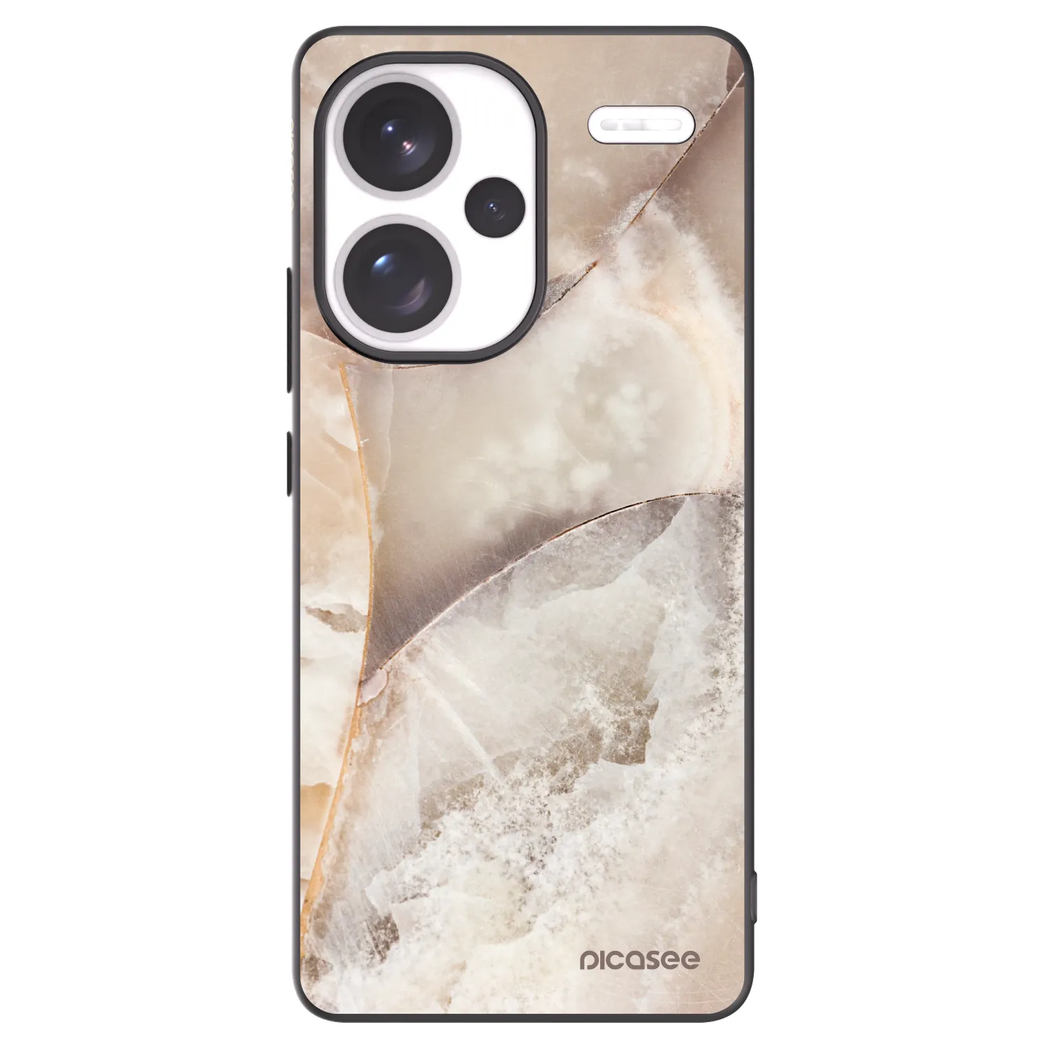 Picasee husă neagră din silicon pentru Xiaomi Redmi Note 13 Pro+ 5G - Cream marble