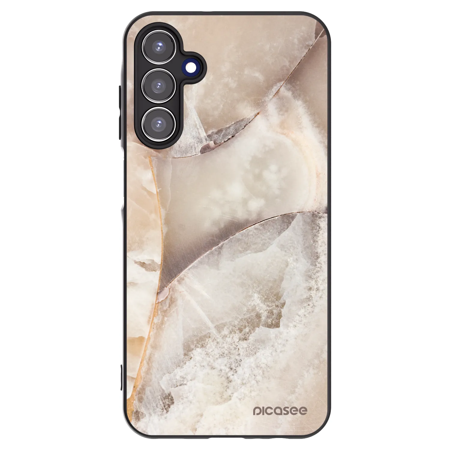 Picasee husă neagră din silicon pentru Samsung Galaxy A15 A155F 4G - Cream marble