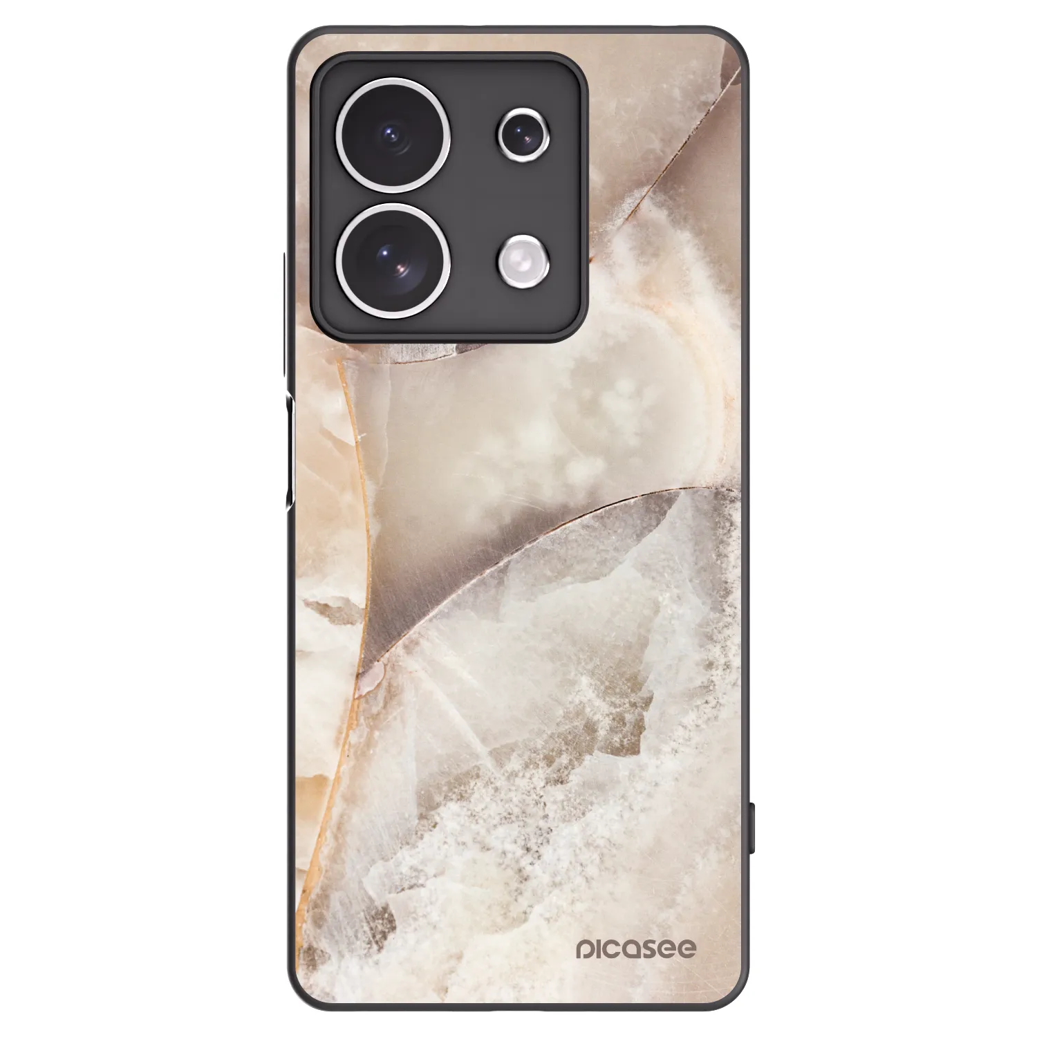 Picasee husă neagră din silicon pentru Xiaomi Redmi Note 13 4G - Cream marble