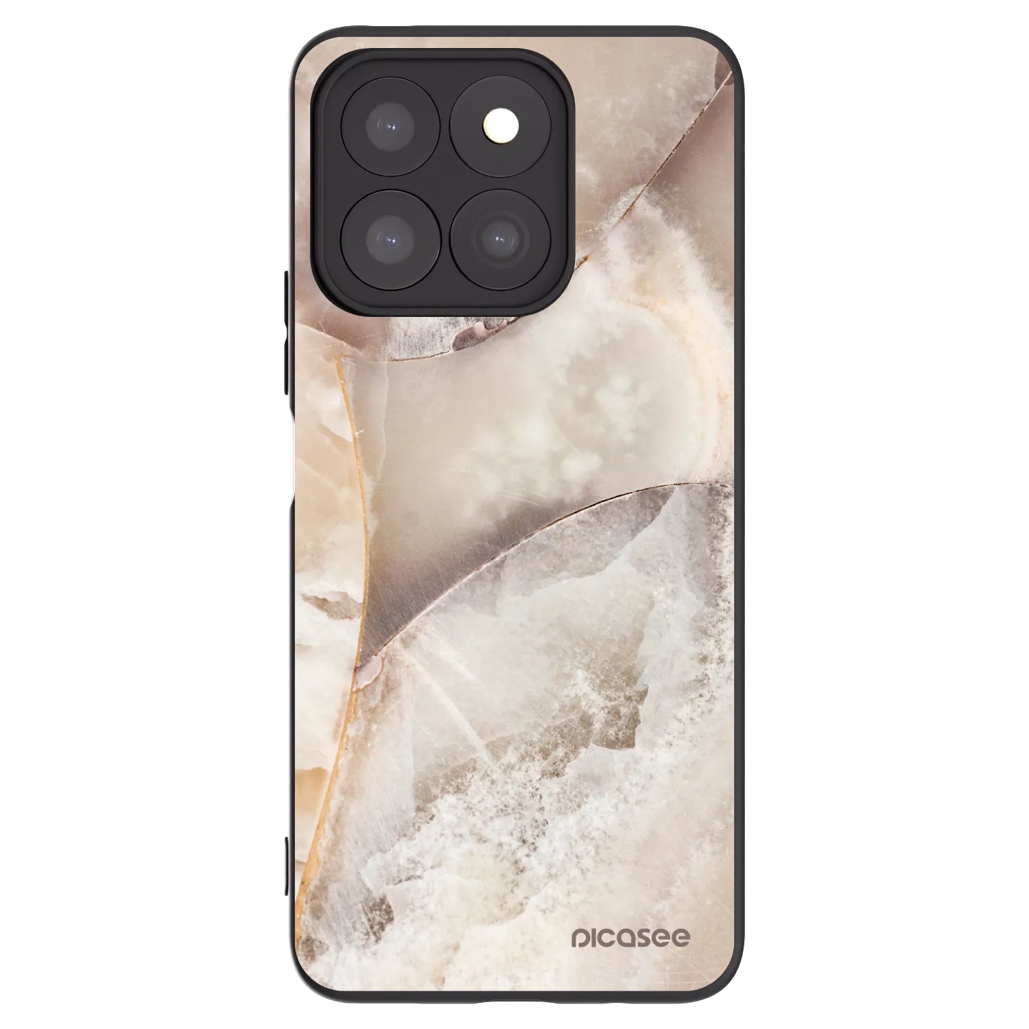 Picasee husă neagră din silicon pentru Honor X8b - Cream marble