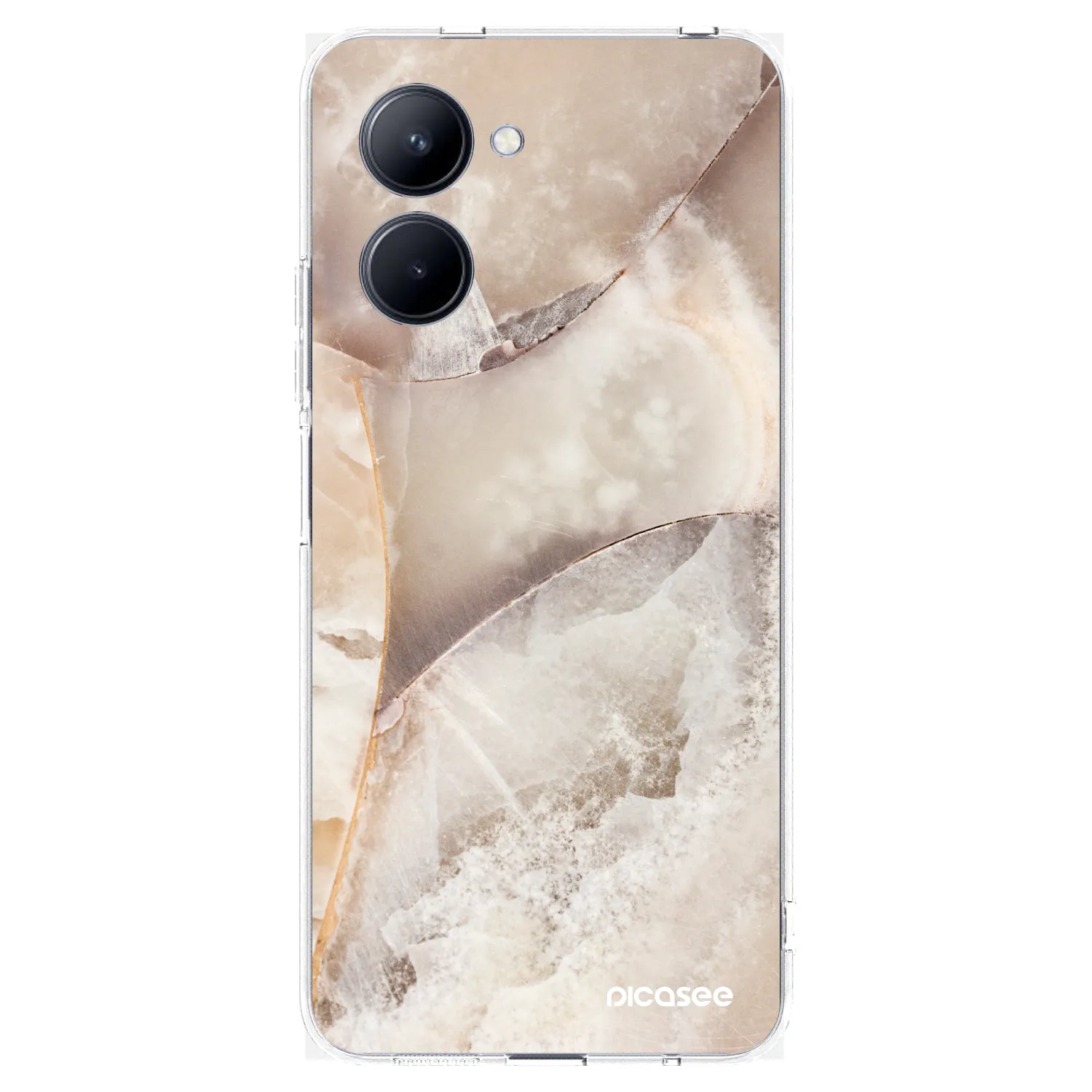 Picasee husă transparentă din silicon pentru Realme C33 (2023) - Cream marble