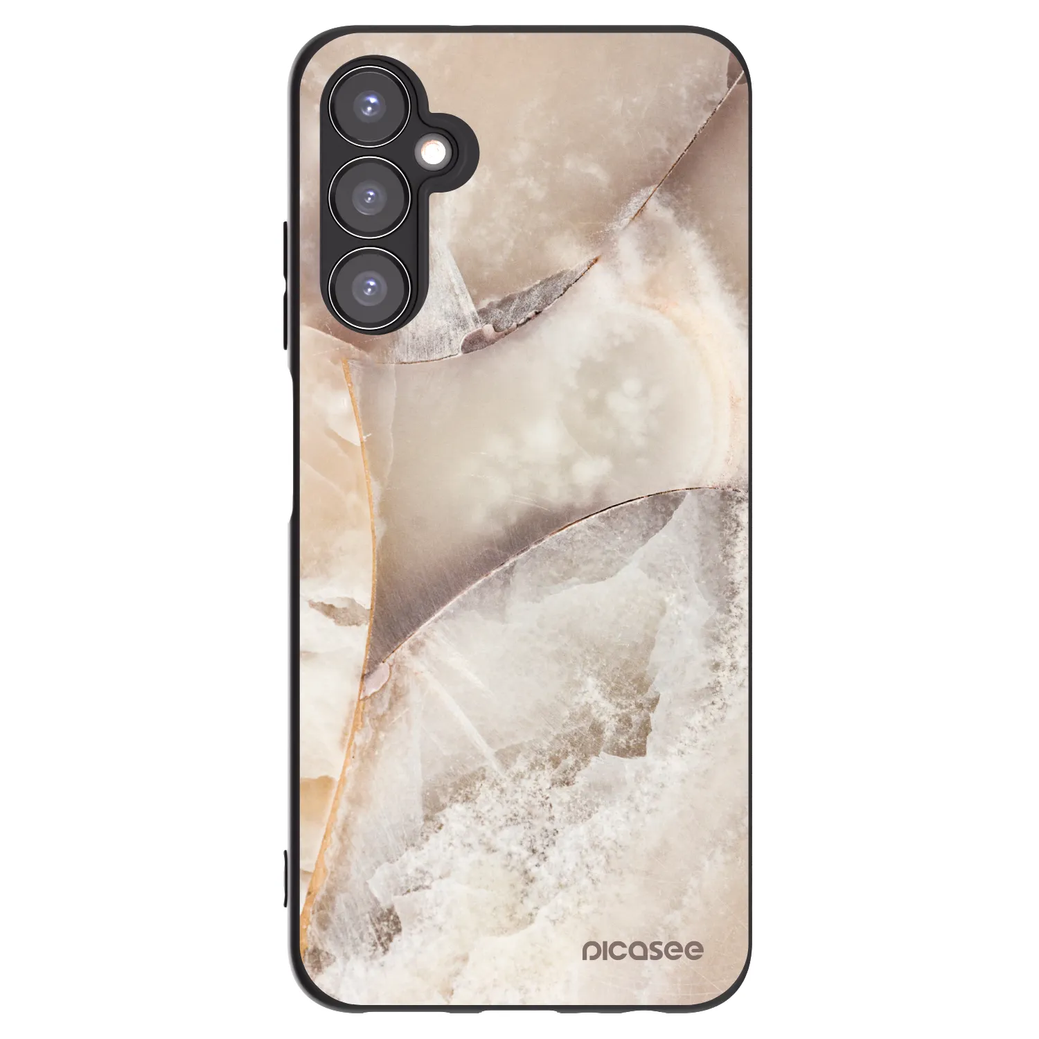 Picasee husă neagră din silicon pentru Samsung Galaxy A05s A057G - Cream marble