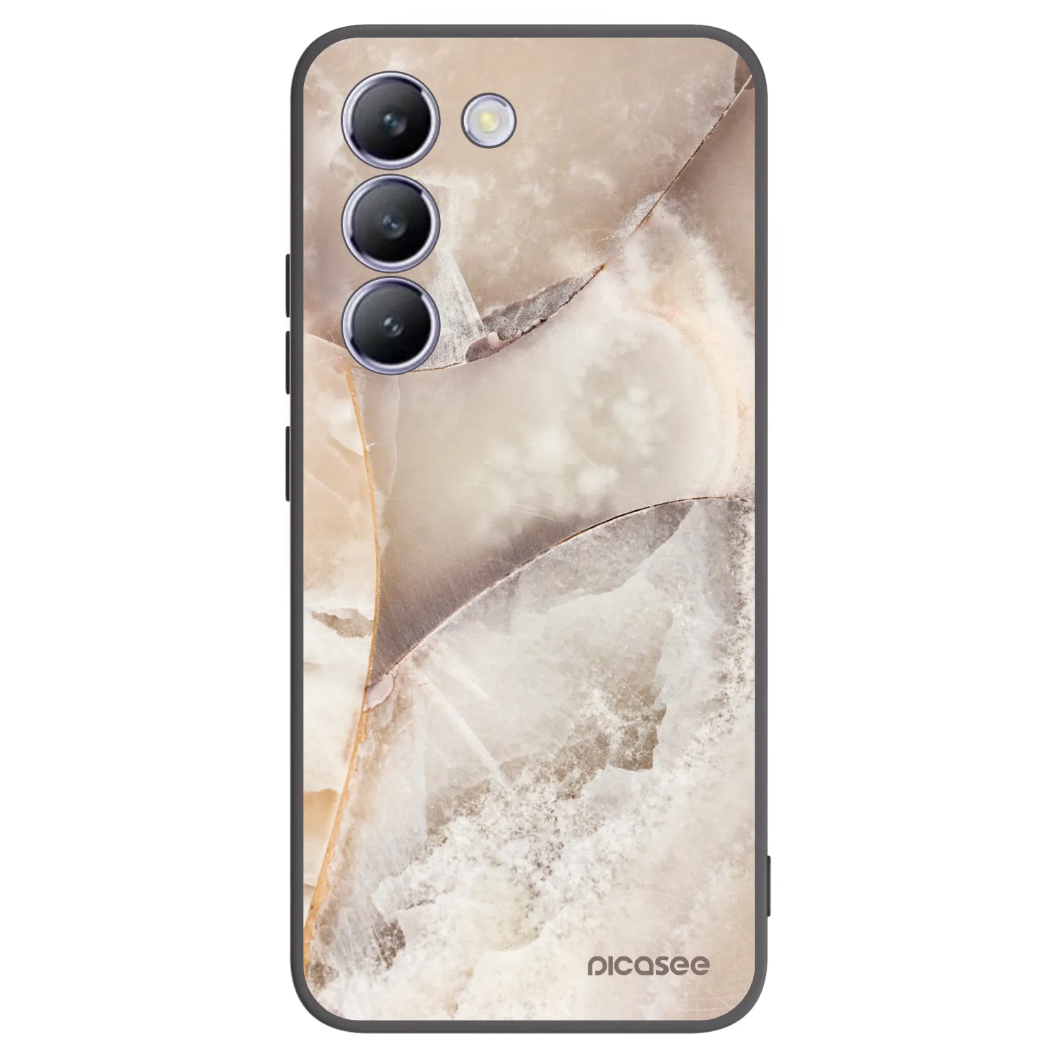 Picasee husă neagră din silicon pentru Vivo V40 SE 5G - Cream marble