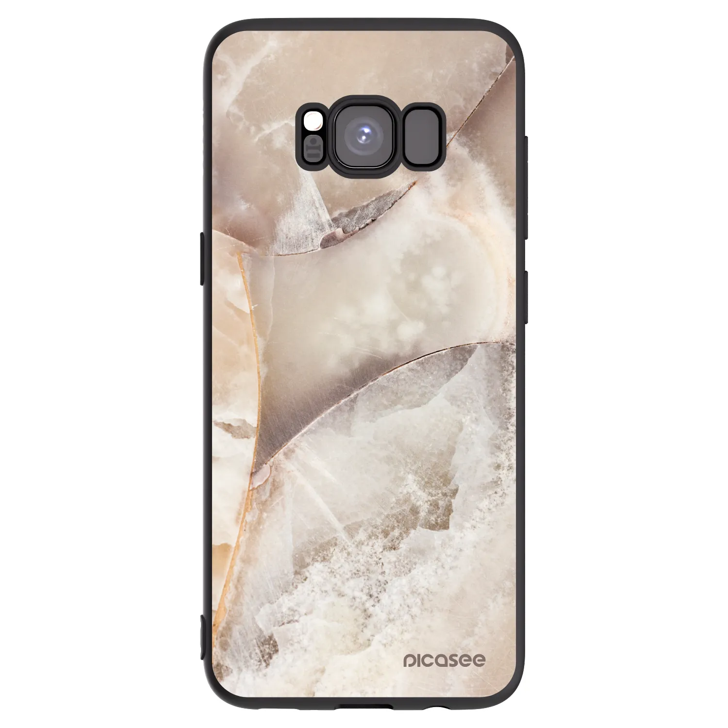 Picasee husă neagră din silicon pentru Samsung Galaxy S8 G950F - Cream marble