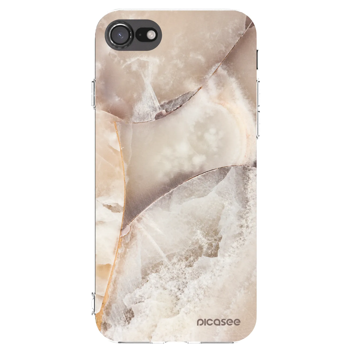 Picasee husă transparentă din silicon pentru Apple iPhone 7 - Cream marble