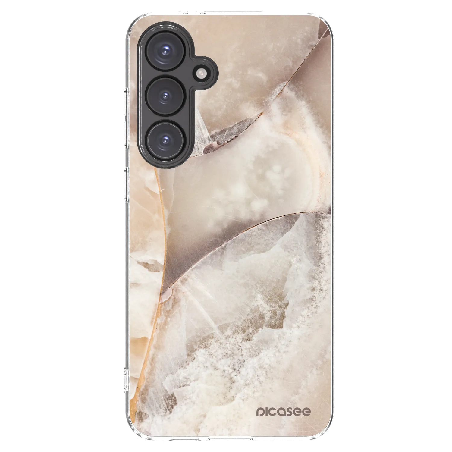 Picasee husă transparentă din silicon pentru Samsung Galaxy S24 FE S721B - Cream marble