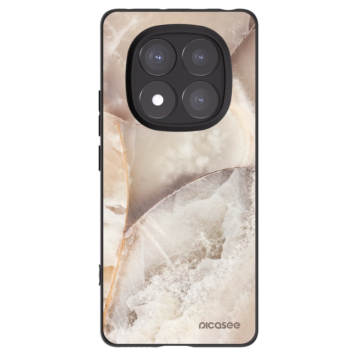 Picasee husă neagră din silicon pentru Xiaomi Redmi Note 14 Pro+ 5G - Cream marble