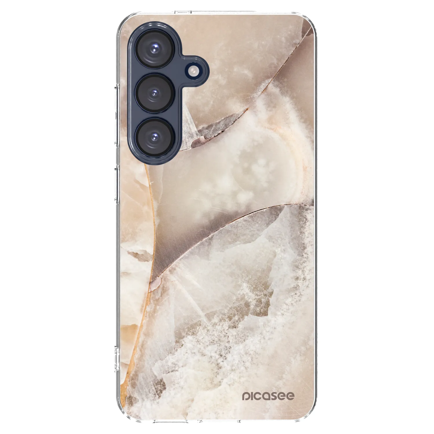 Picasee husă transparentă din silicon pentru Samsung Galaxy S25 5G - Cream marble