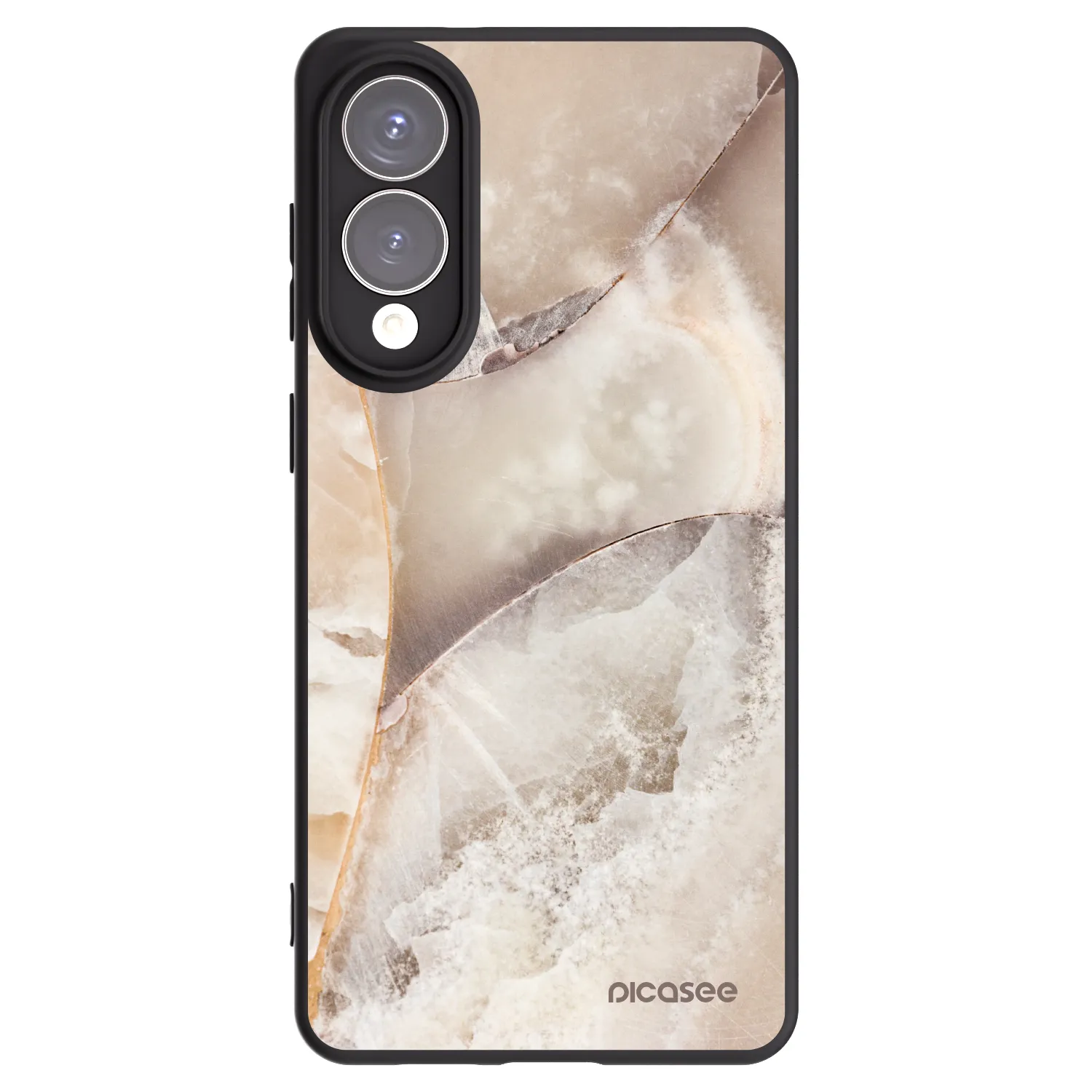Picasee husă neagră din silicon pentru Samsung Galaxy S25 Edge 5G - Cream marble