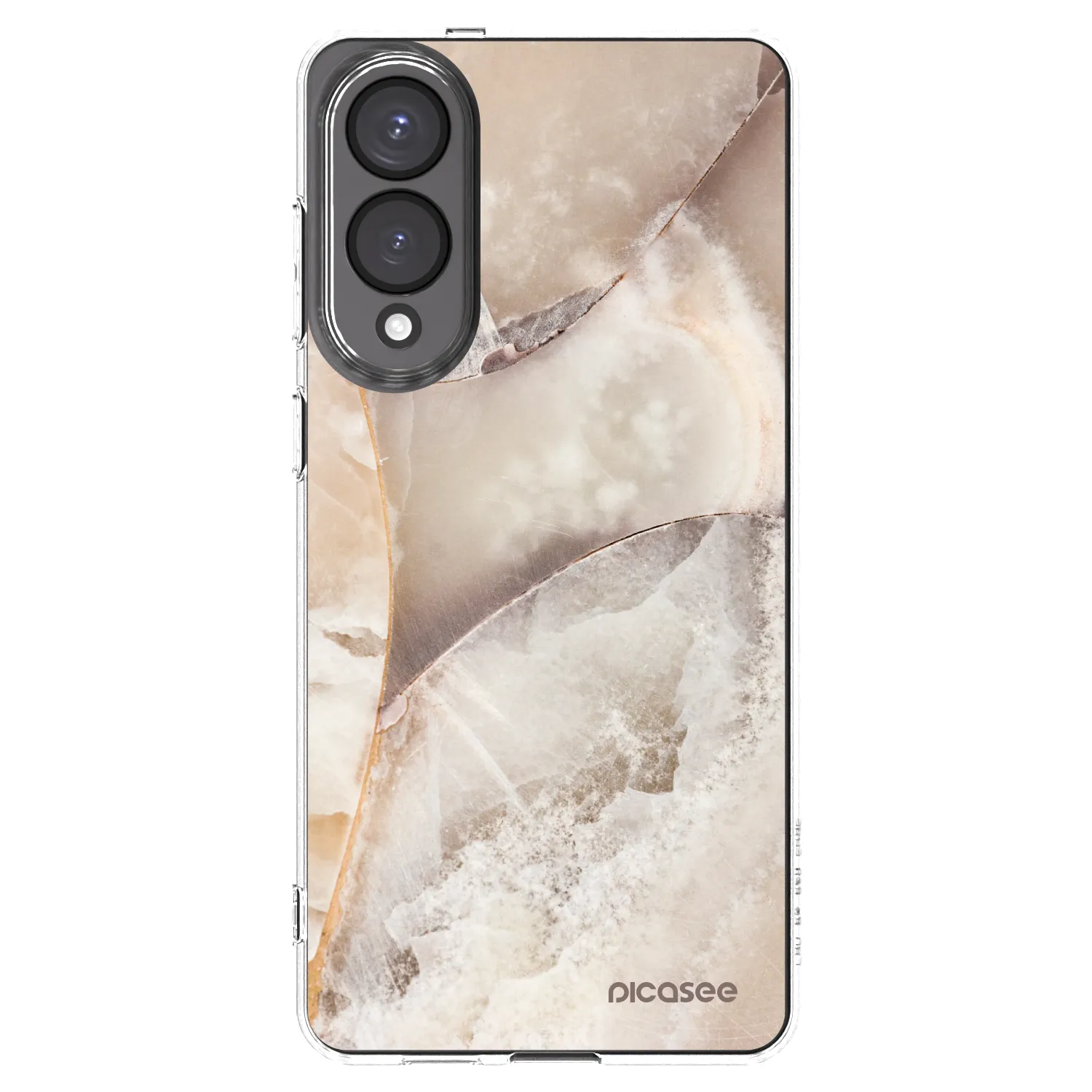 Picasee husă transparentă din silicon pentru Samsung Galaxy S25 Edge 5G - Cream marble