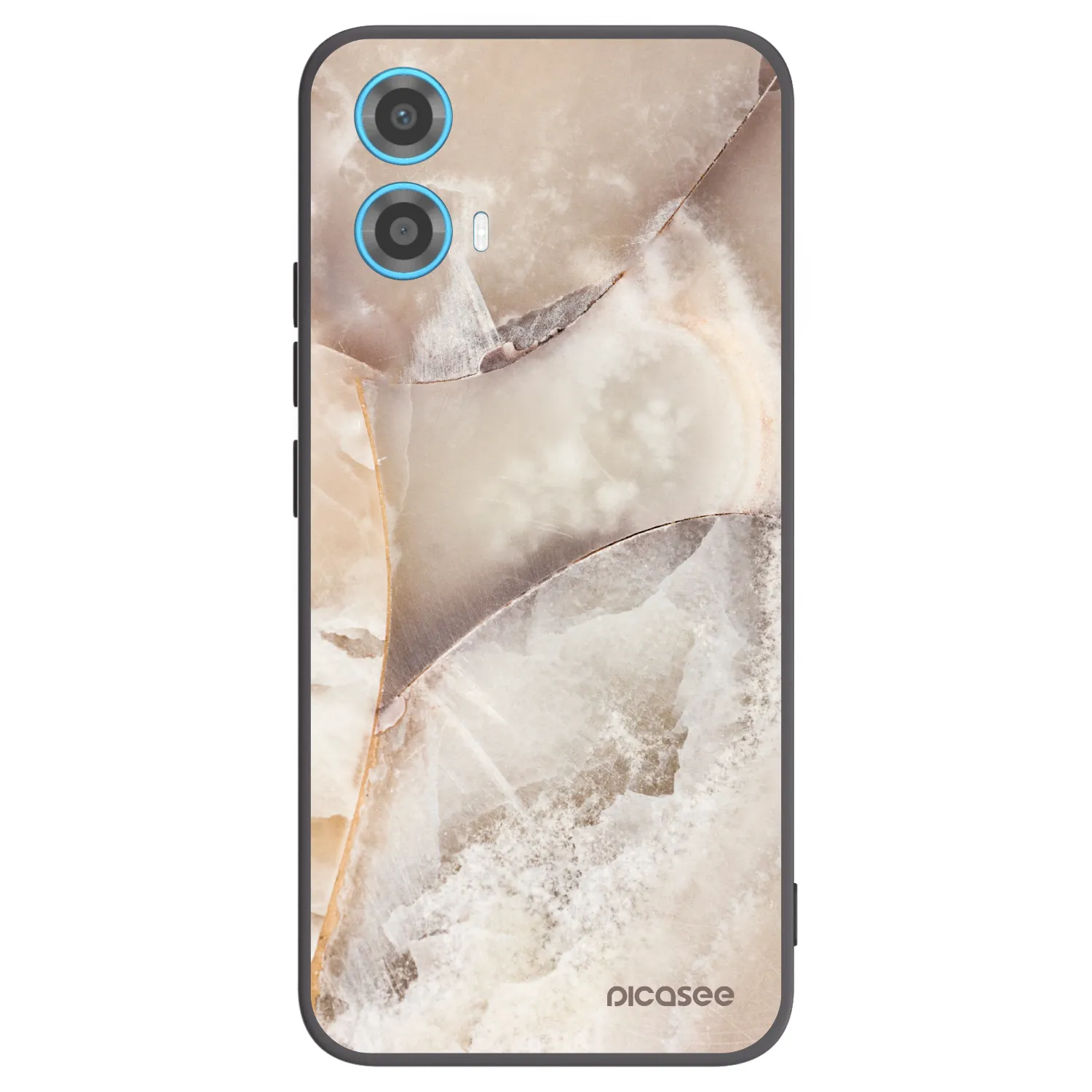 Picasee husă neagră din silicon pentru Motorola Moto G34 5G - Cream marble
