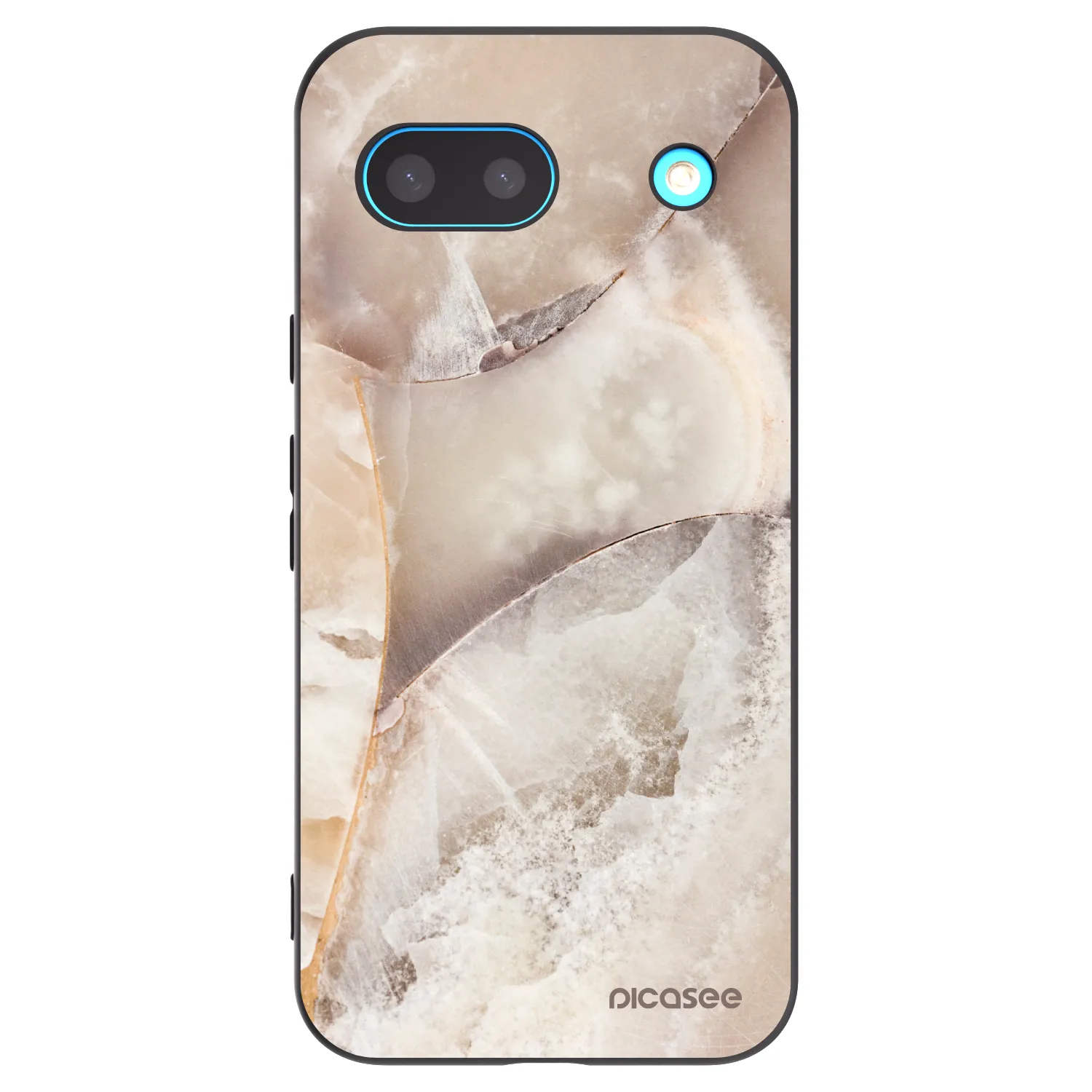 Picasee husă neagră din silicon pentru Google Pixel 8a - Cream marble