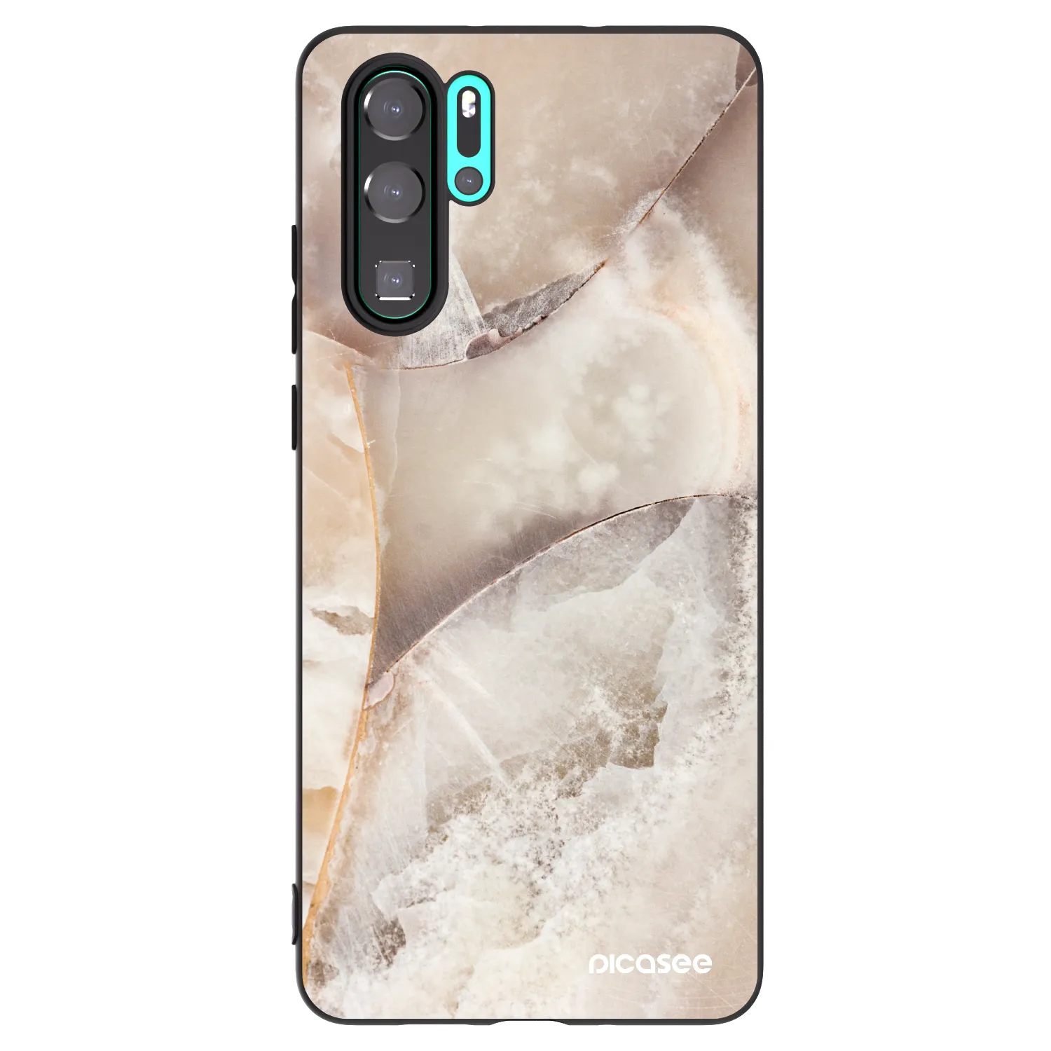 Picasee husă neagră din silicon pentru Huawei P30 Pro - Cream marble