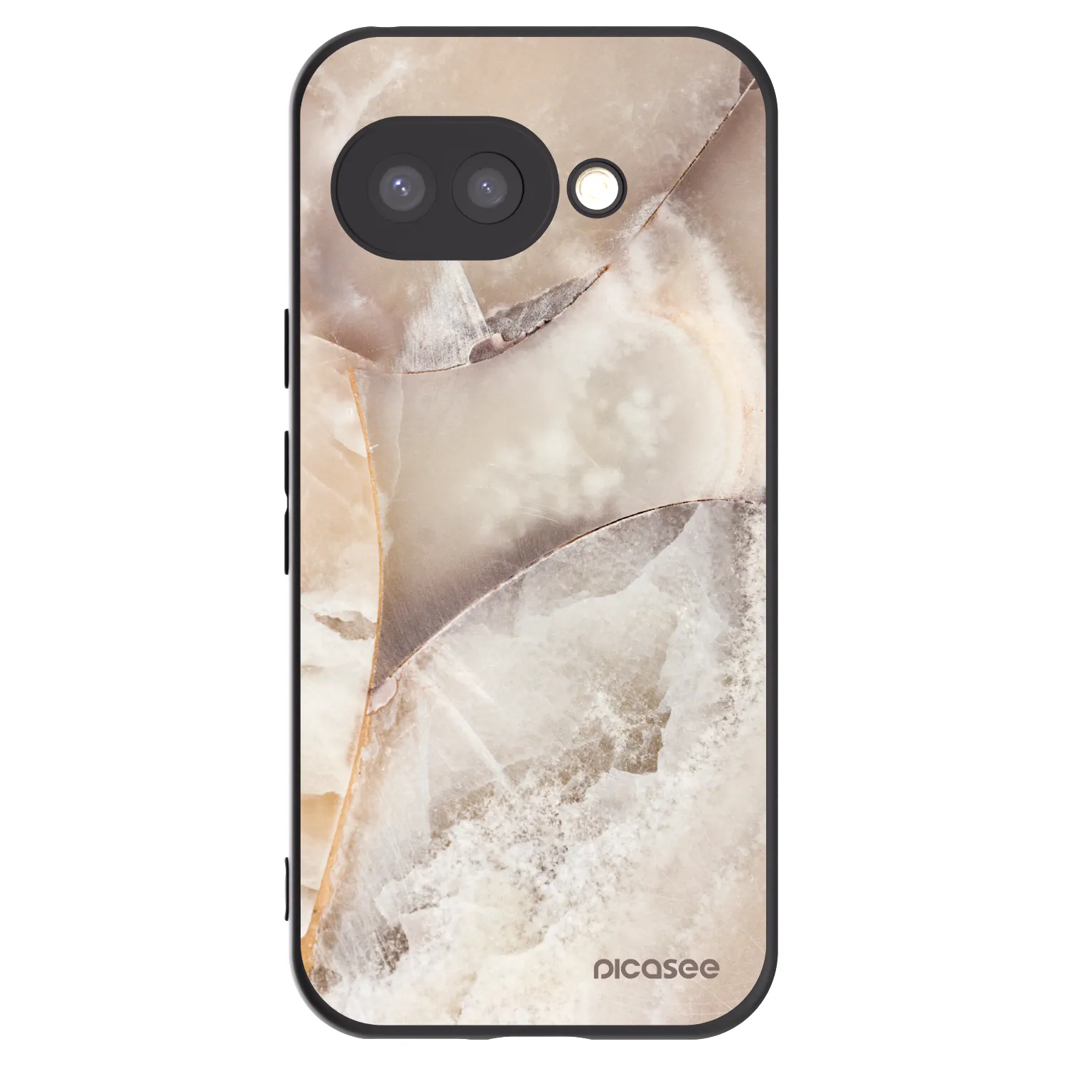 Picasee husă neagră din silicon pentru Google Pixel 9a - Cream marble