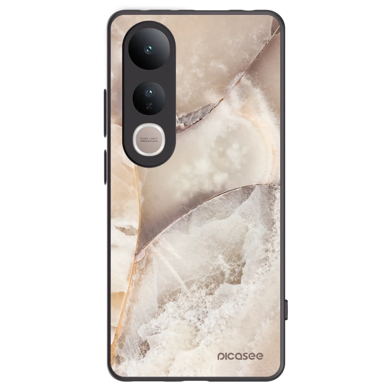 Picasee husă neagră din silicon pentru Vivo V50 Lite 5G - Cream marble