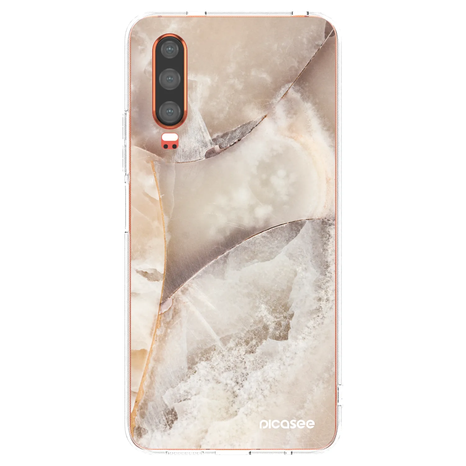 Picasee husă transparentă din silicon pentru Huawei P30 - Cream marble