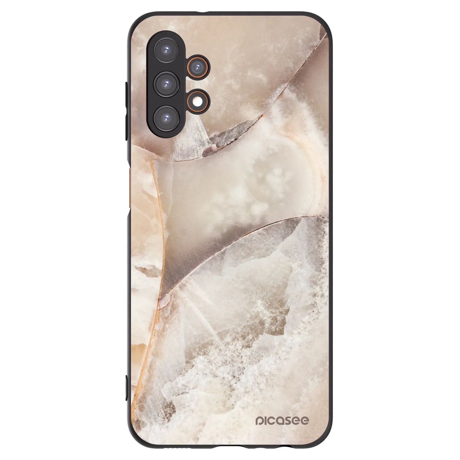 Picasee husă neagră din silicon pentru Samsung Galaxy A13 5G - Cream marble