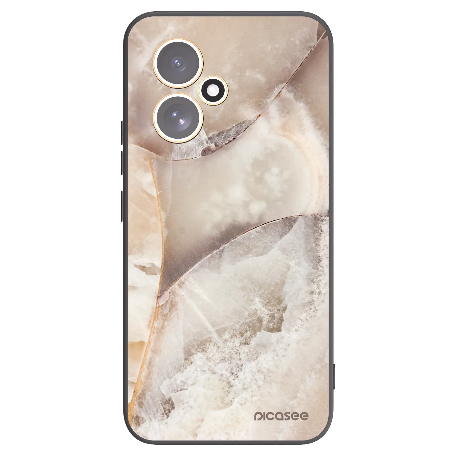 Picasee husă neagră din silicon pentru Honor 400 5G - Cream marble