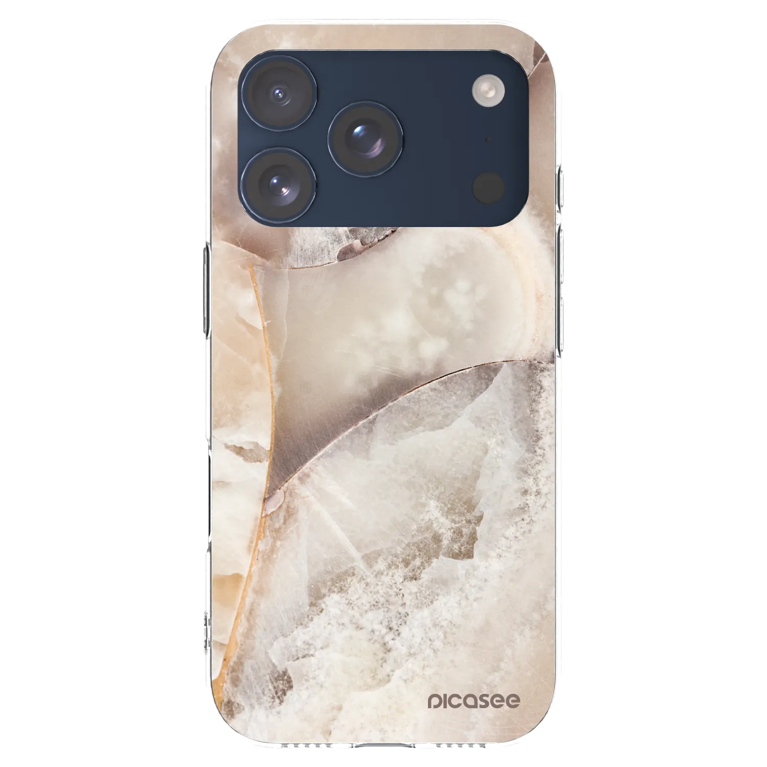 Picasee husă transparentă din silicon pentru Apple iPhone 17 Pro - Cream marble