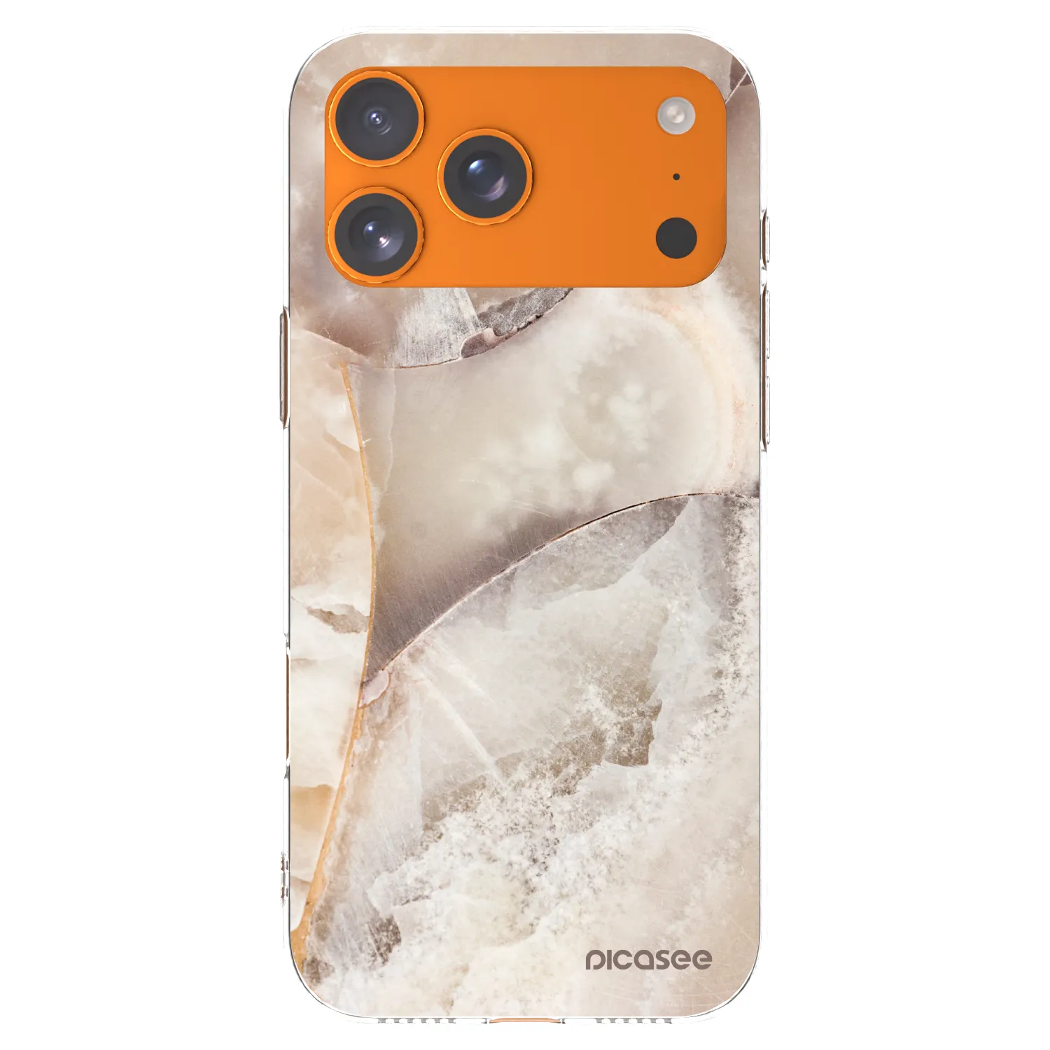 Picasee husă transparentă din silicon pentru Apple iPhone 17 Pro Max - Cream marble