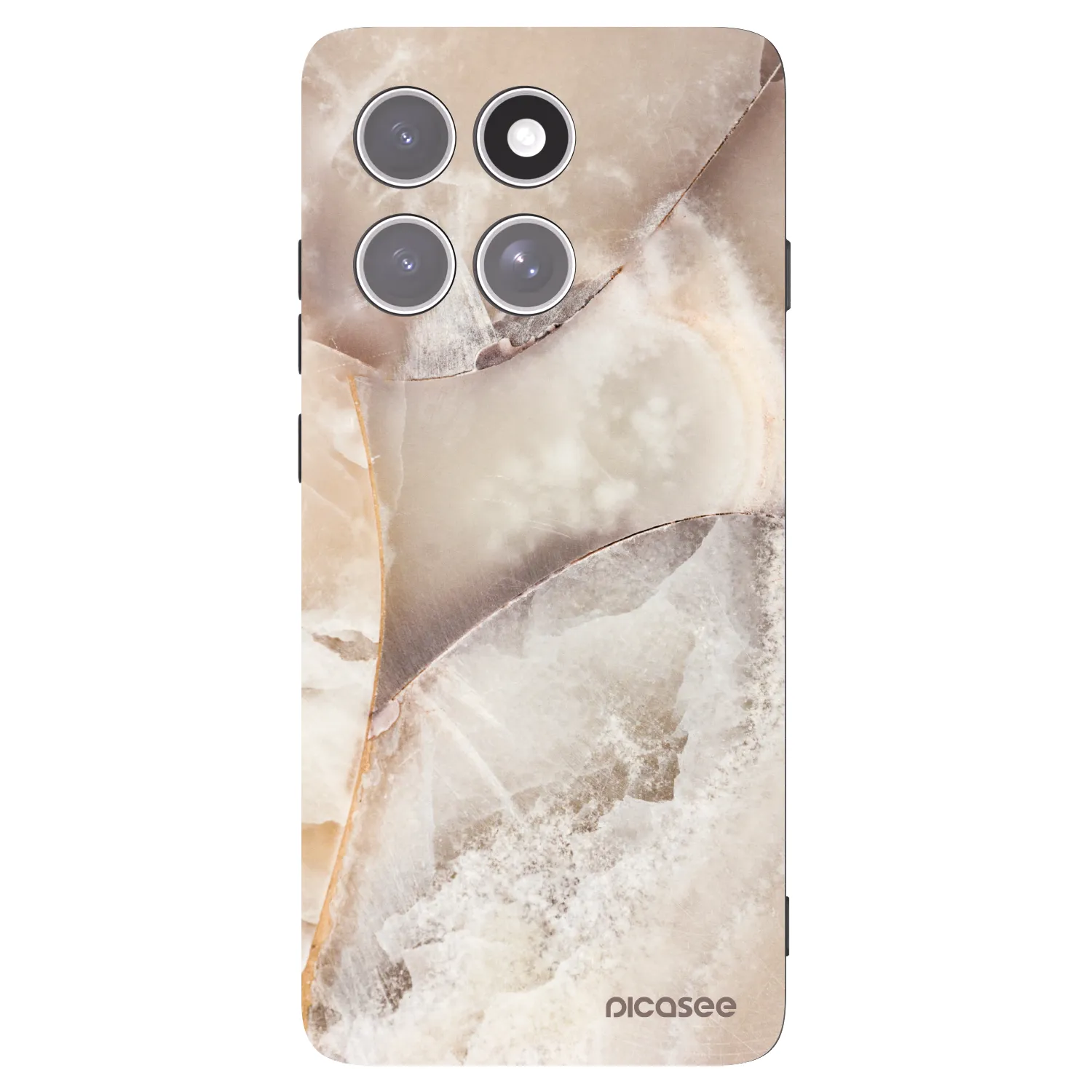Picasee husă neagră din silicon pentru Motorola Edge 60 Pro - Cream marble