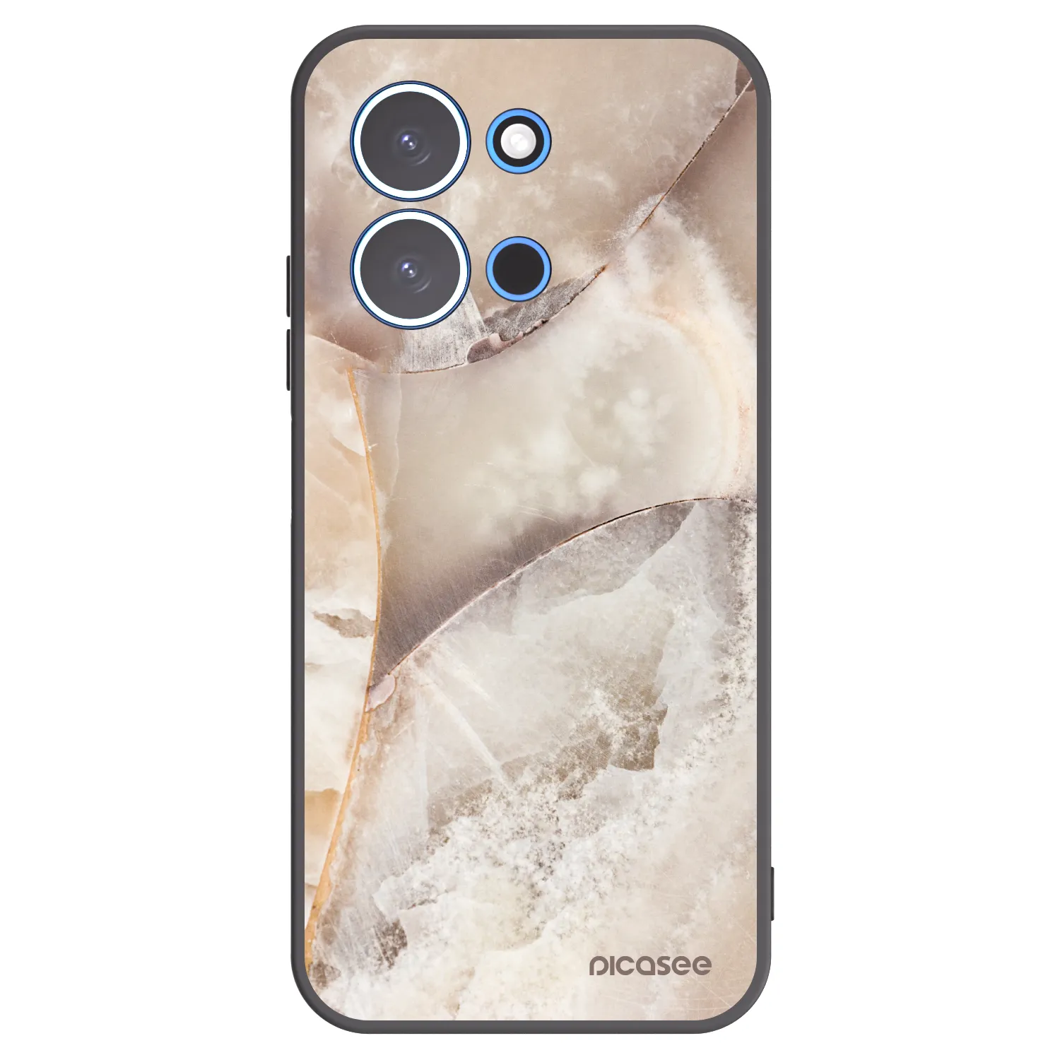 Picasee husă neagră din silicon pentru Xiaomi Redmi 15C 4G - Cream marble