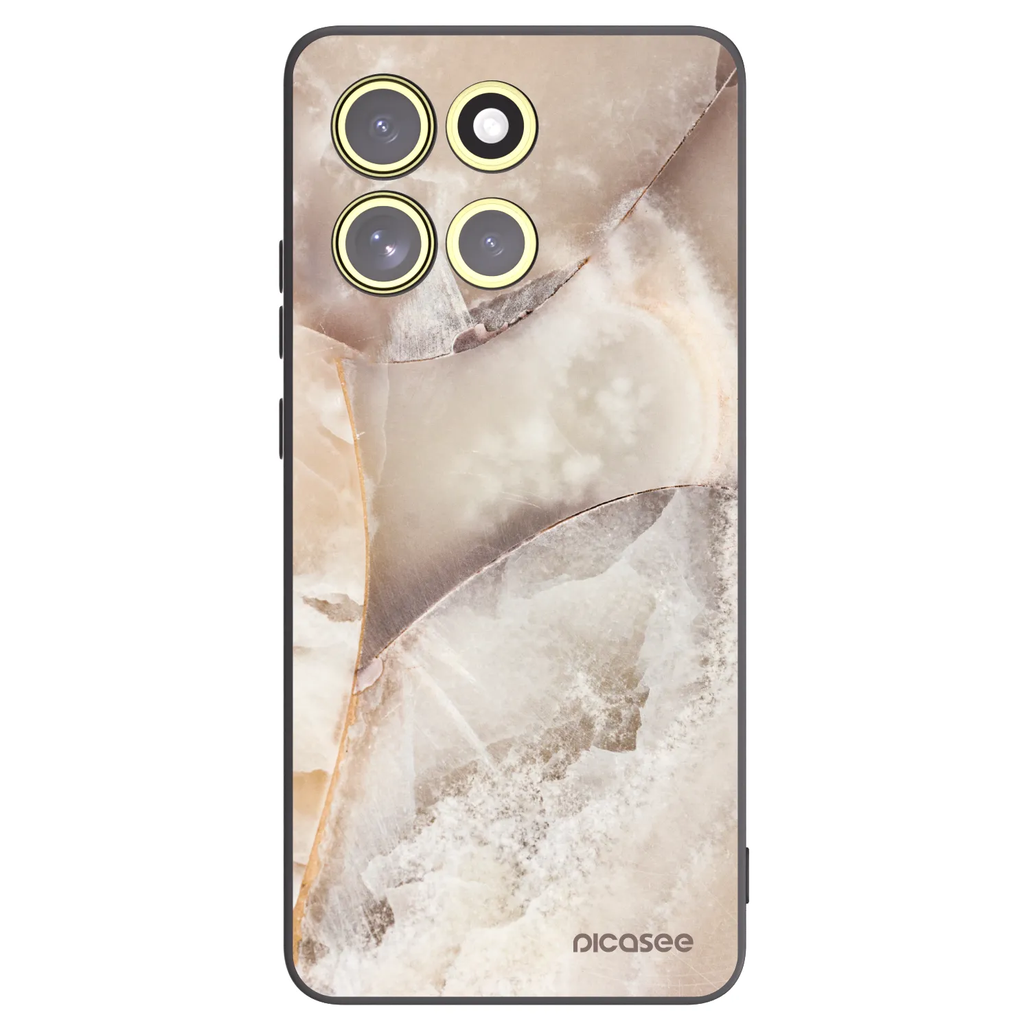 Picasee husă neagră din silicon pentru Motorola Moto G86 Power 5G - Cream marble