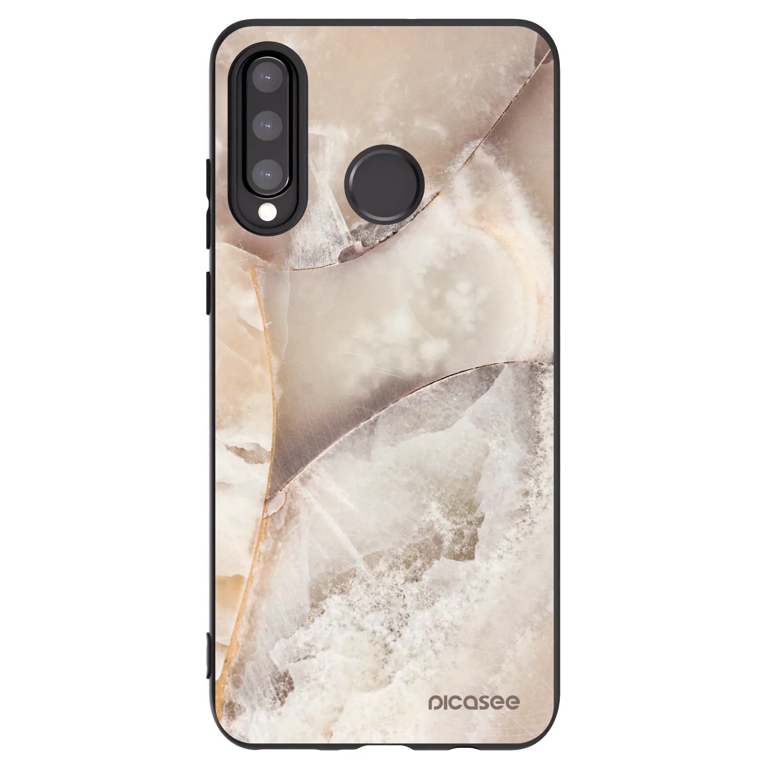 Picasee husă neagră din silicon pentru Huawei P30 Lite - Cream marble