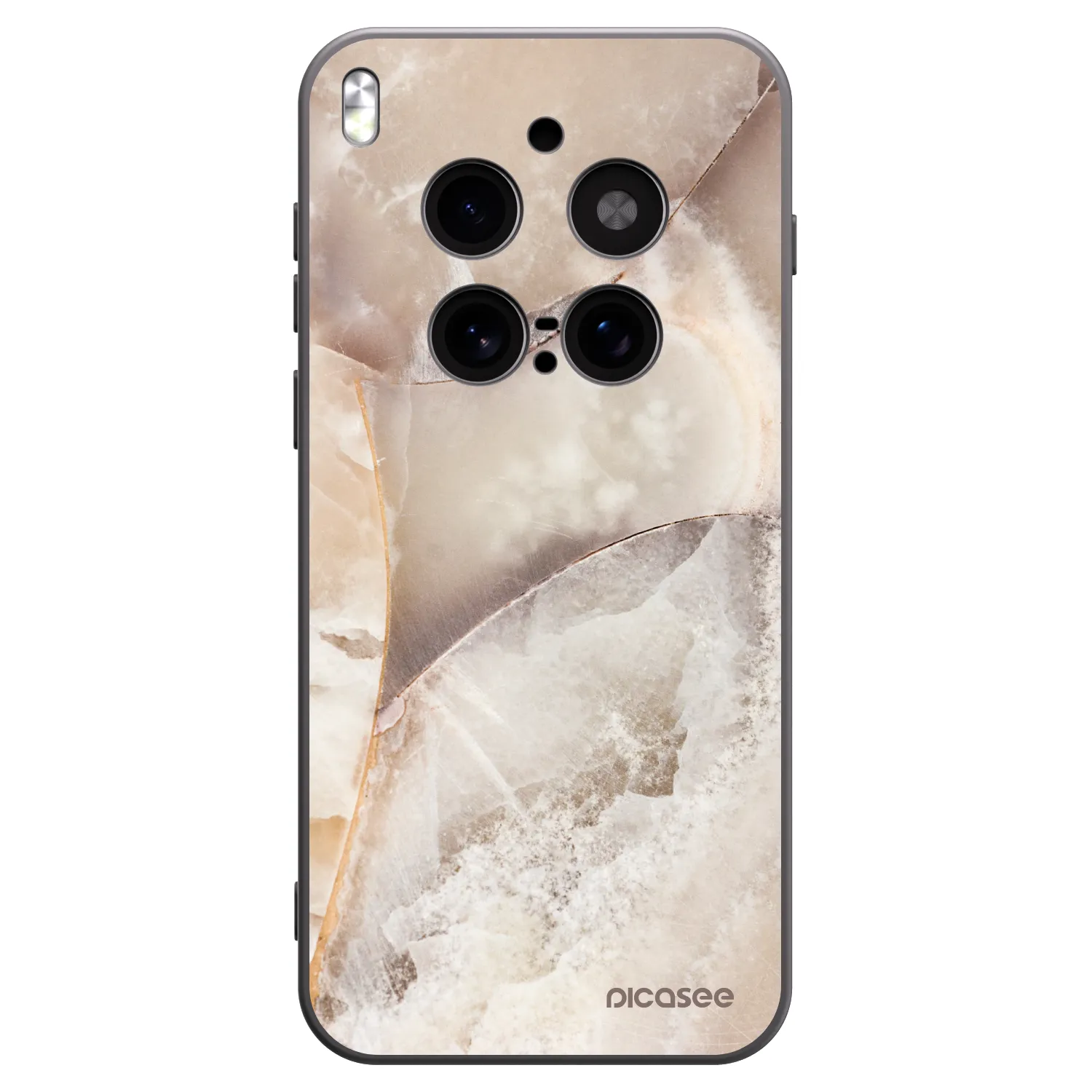 Picasee husă neagră din silicon pentru Vivo X300 Pro - Cream marble