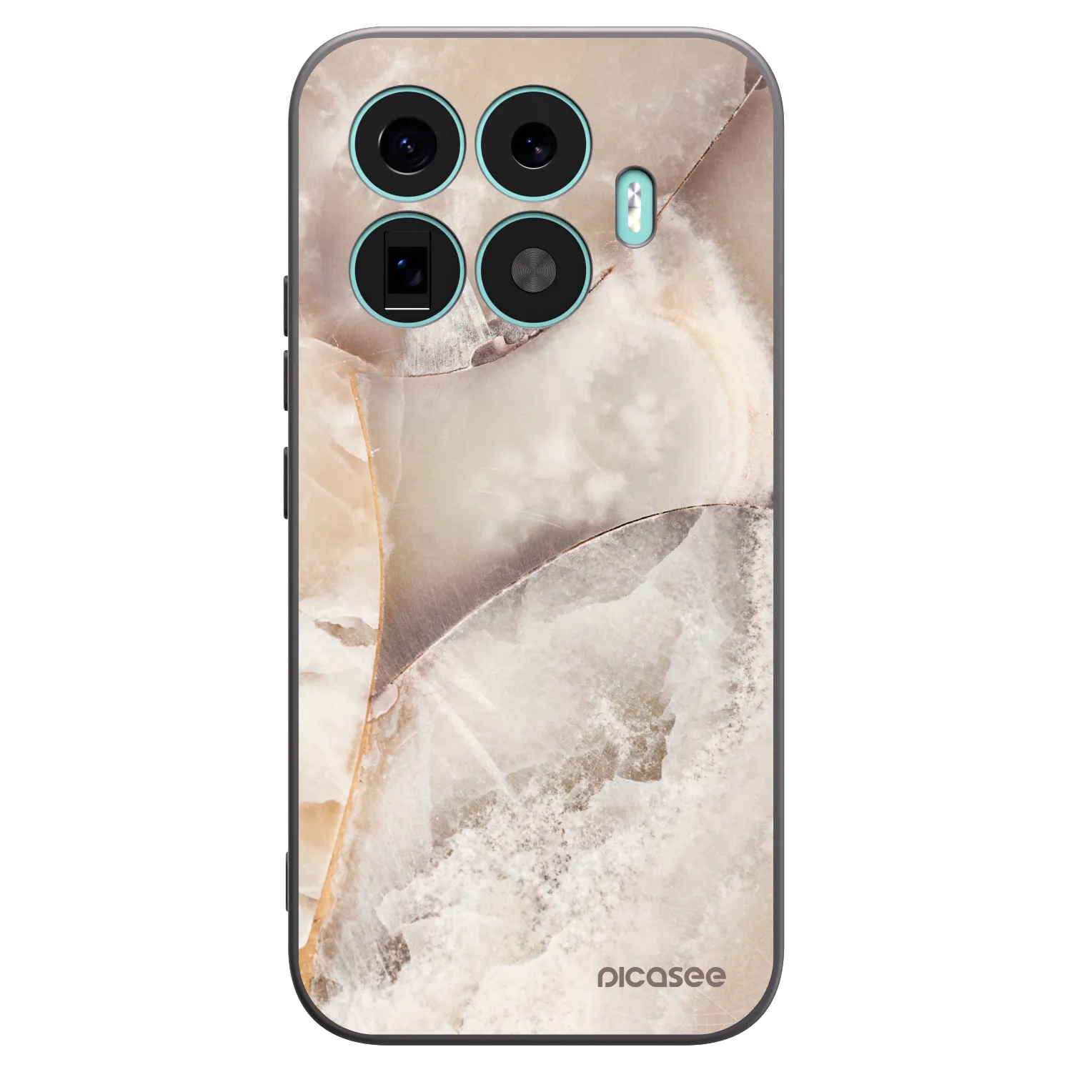 Picasee husă neagră din silicon pentru Xiaomi 17T - Cream marble