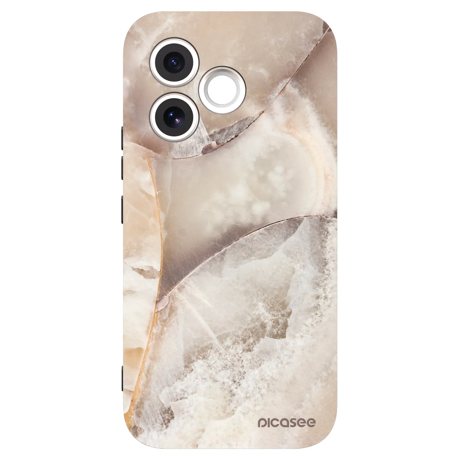 Picasee husă neagră din silicon pentru Honor 600 Lite - Cream marble