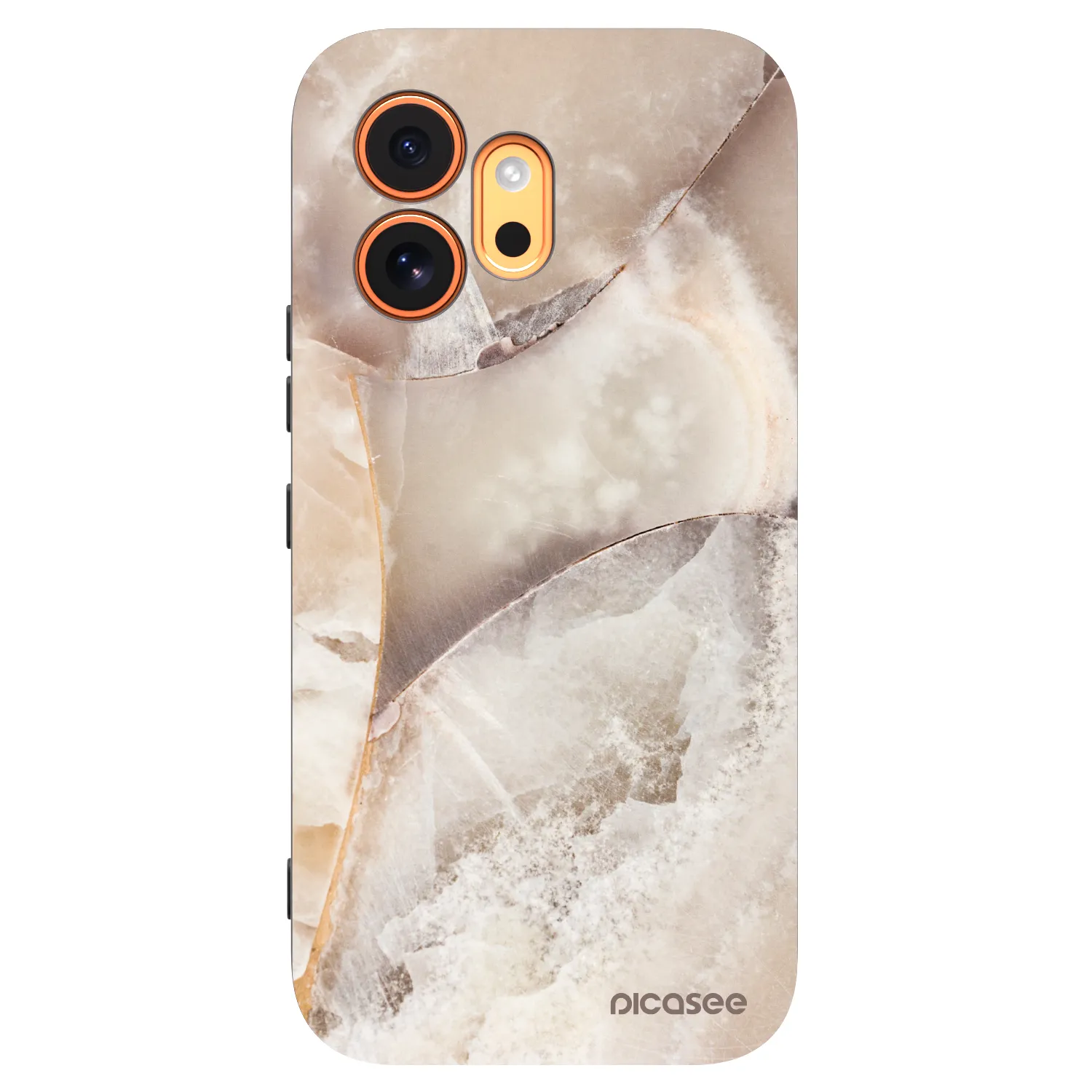 Picasee husă neagră din silicon pentru Honor 600 - Cream marble