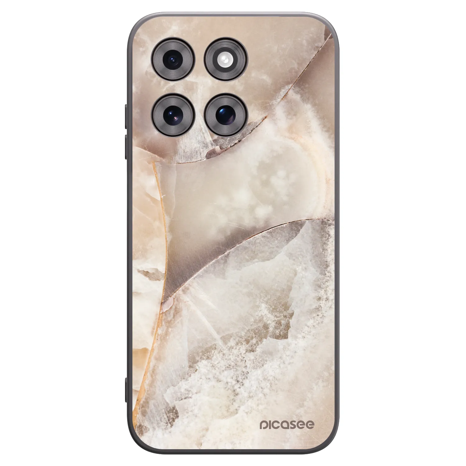 Picasee husă neagră din silicon pentru Motorola Moto G77 - Cream marble