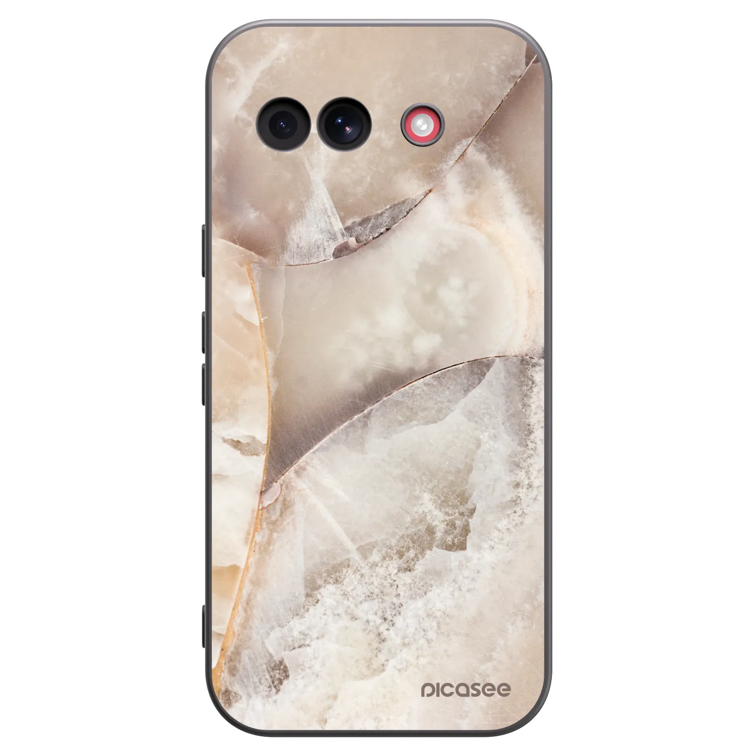 Picasee husă neagră din silicon pentru Google Pixel 10a - Cream marble