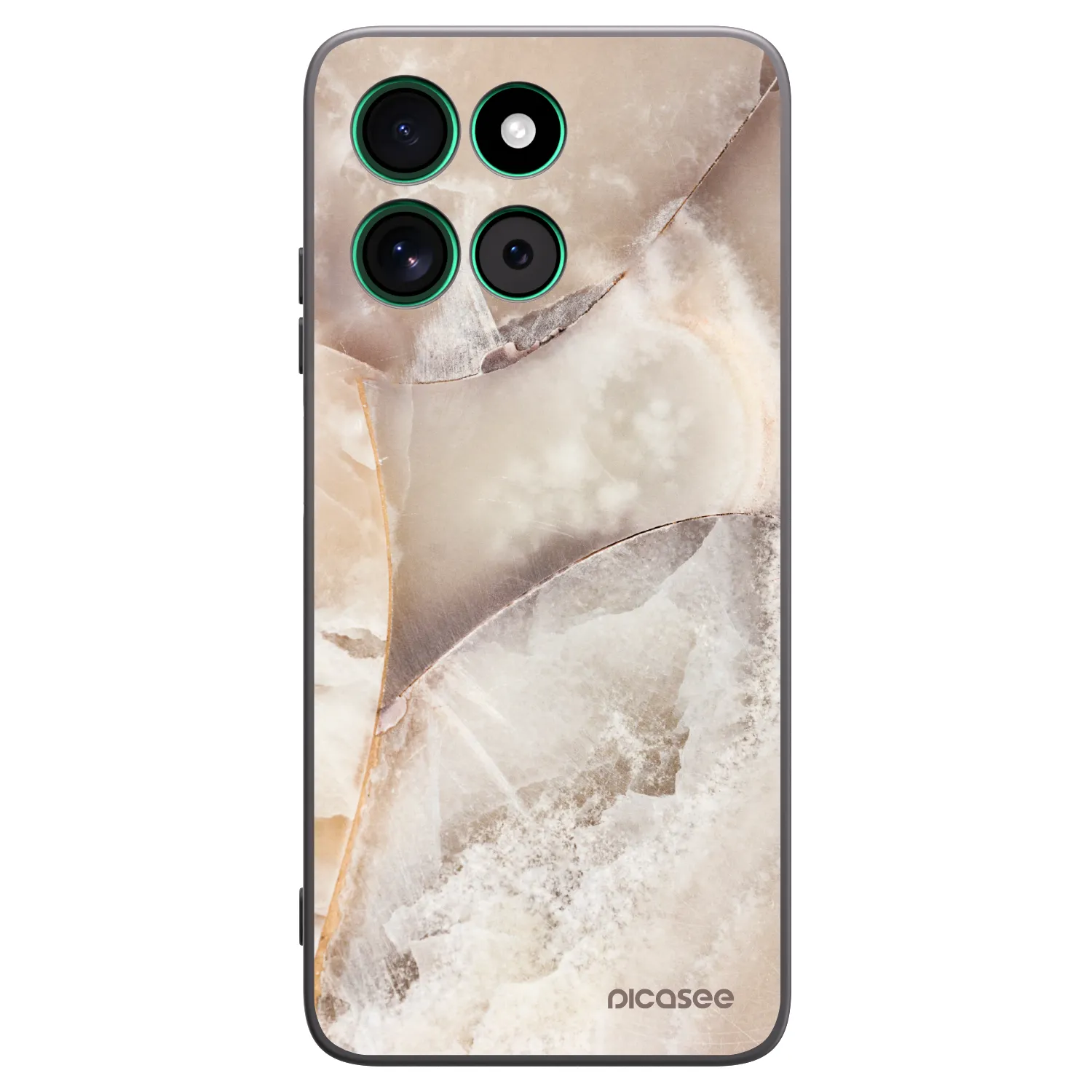 Picasee husă neagră din silicon pentru Motorola Moto G57 Power - Cream marble