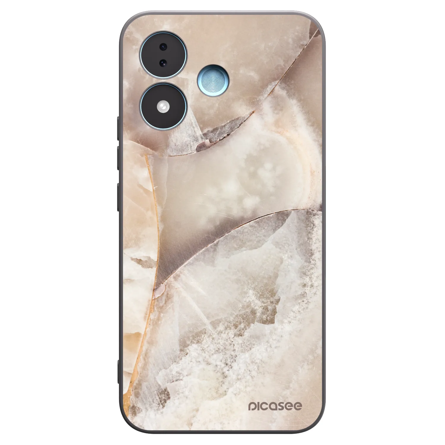 Picasee husă neagră din silicon pentru Xiaomi Redmi Note 17 5G - Cream marble