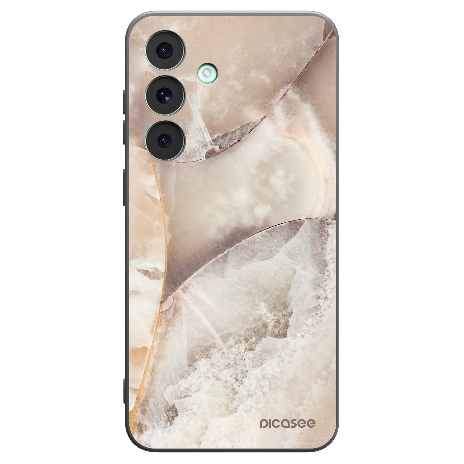 Picasee husă neagră din silicon pentru Samsung Galaxy S26 FE - Cream marble