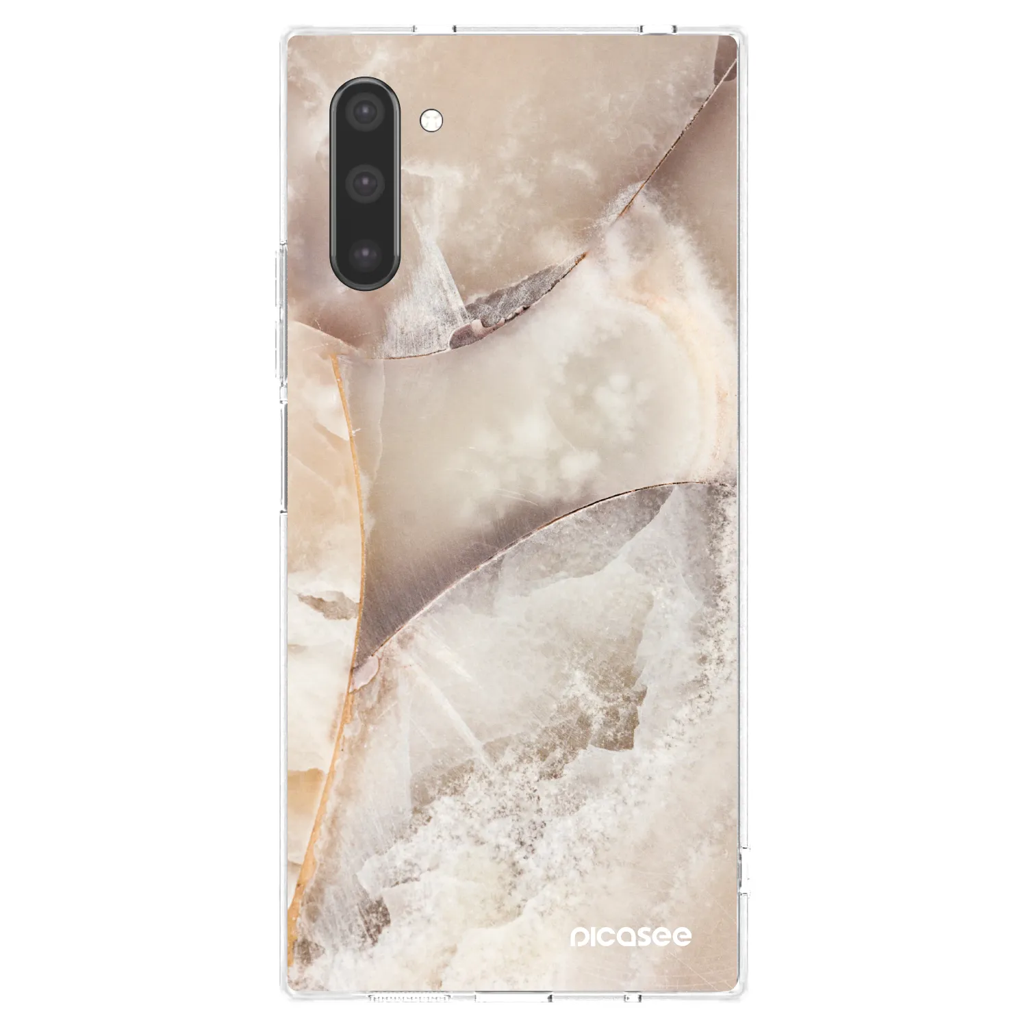 Picasee husă transparentă din silicon pentru Samsung Galaxy Note 10 N970F - Cream marble