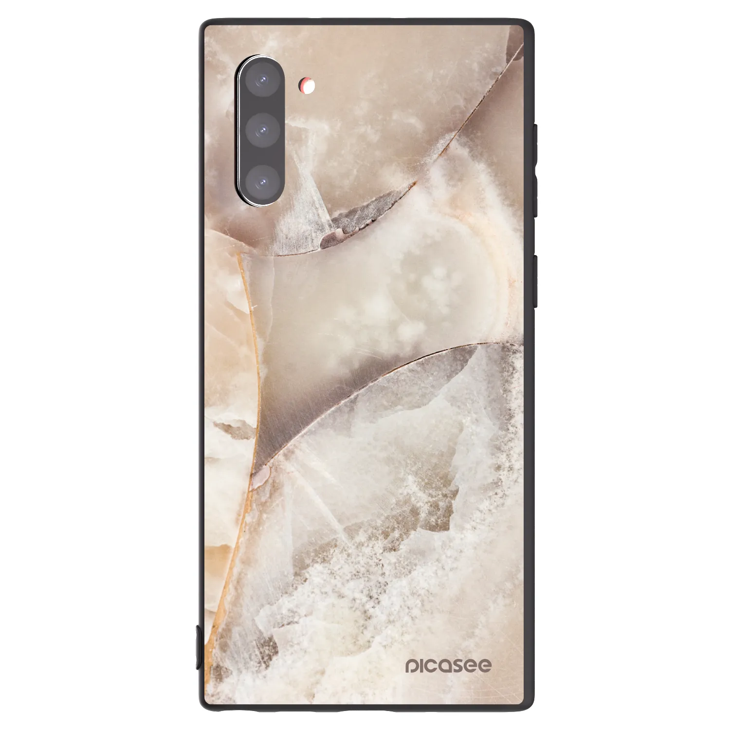 Picasee husă neagră din silicon pentru Samsung Galaxy Note 10 N970F - Cream marble