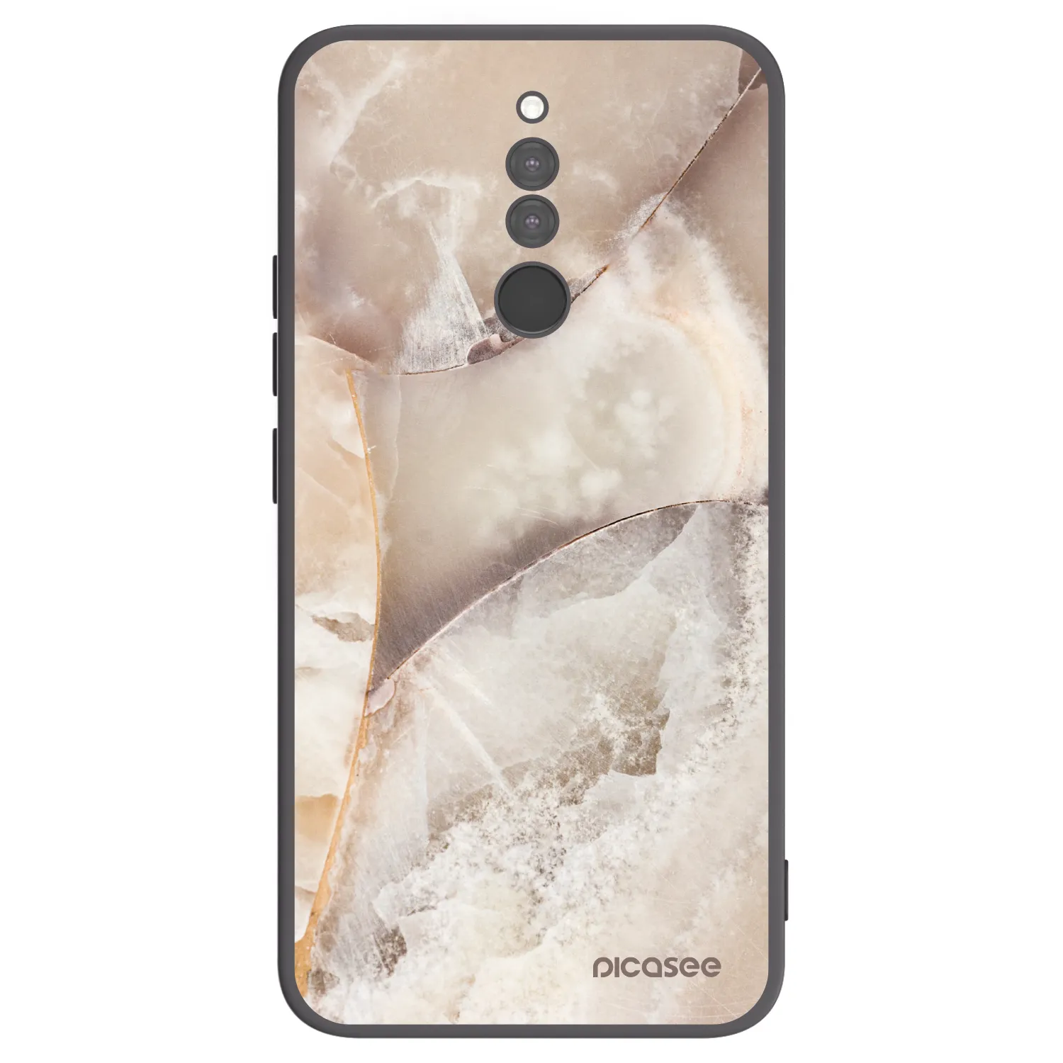 Picasee husă neagră din silicon pentru Xiaomi Redmi 8 - Cream marble